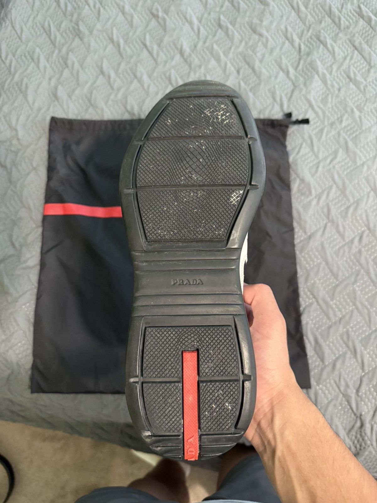 Prada prada cups white, red size (10.5) Size US 10.5 / EU 43-44 - 7 Thumbnail