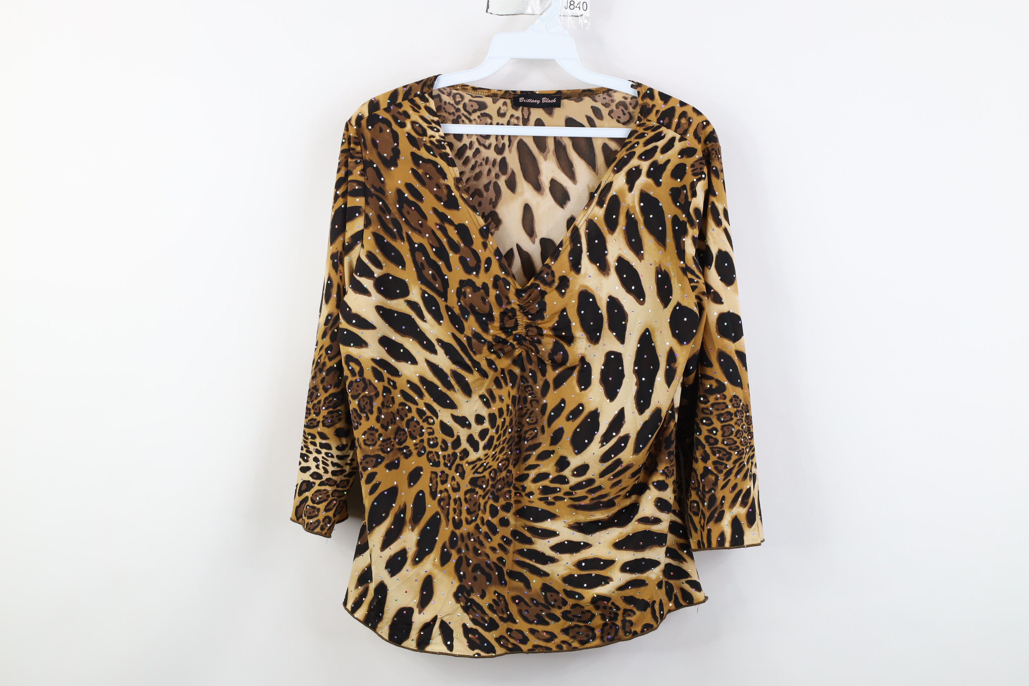 Vintage Vintage 90s Y2K Babydoll Fairy Leopard Cheetah Shirt Top USA Size XL / US 12-14 / IT 48-50 - 1 Thumbnail