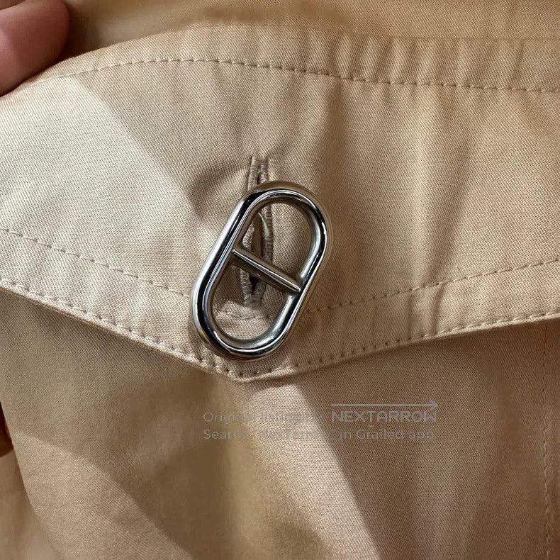 Hermes Hermes Snout扣 Pocket Tie Front Shirt Dress Size XXS / US 00 / IT 34 - 6 Thumbnail