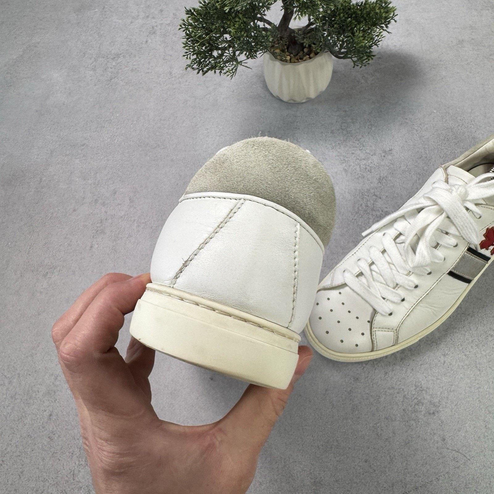 Dsquared2 Dsquared2 White Leather Low Top Sneakers Size 41 US 8 Men Size US 8 / EU 41 - 11 Thumbnail