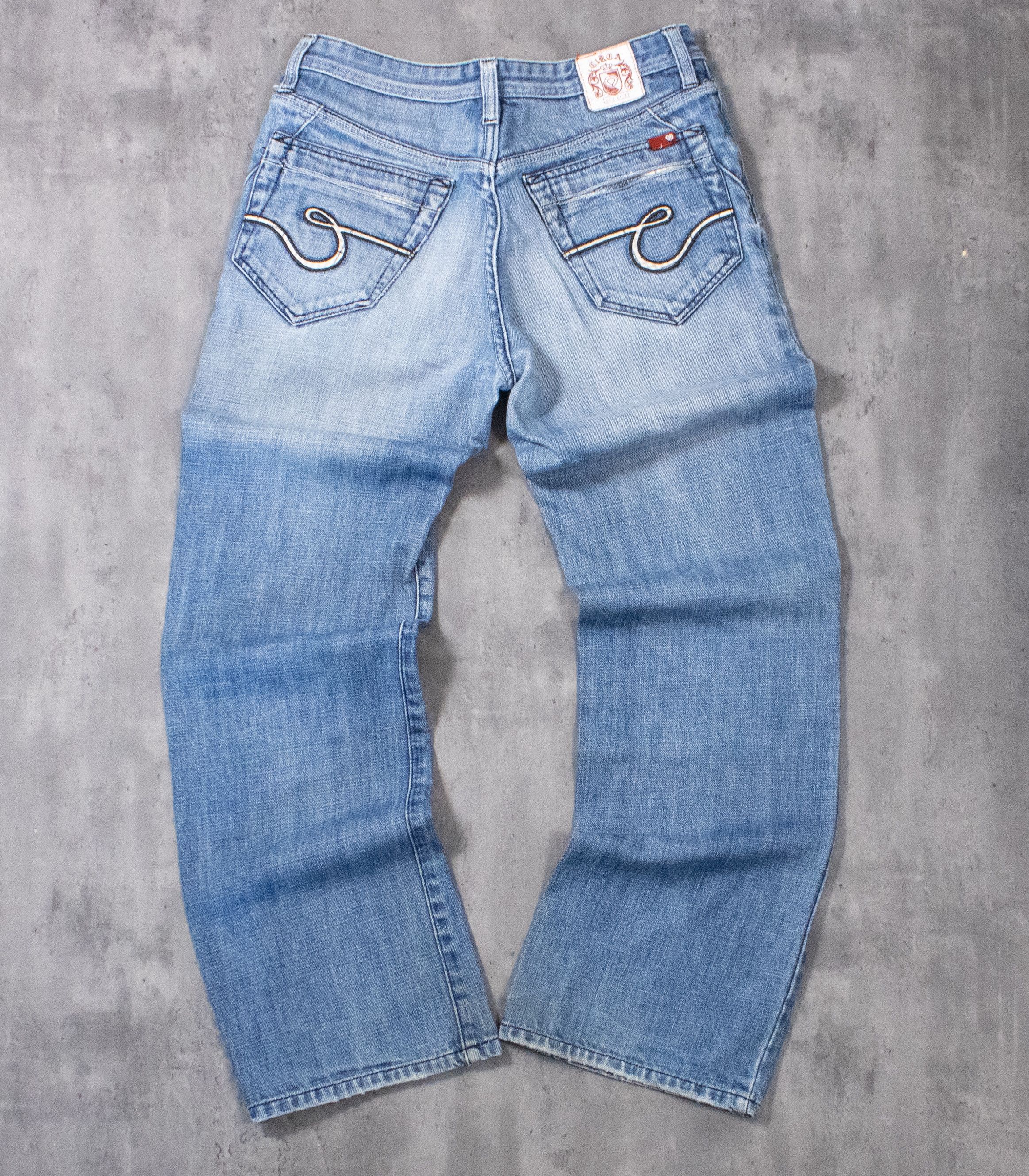 Vintage Y2K 2000's Circa Baggy Relax Crazy Midwash Denim Pant's Size US 32 / EU 48 - 11 Thumbnail