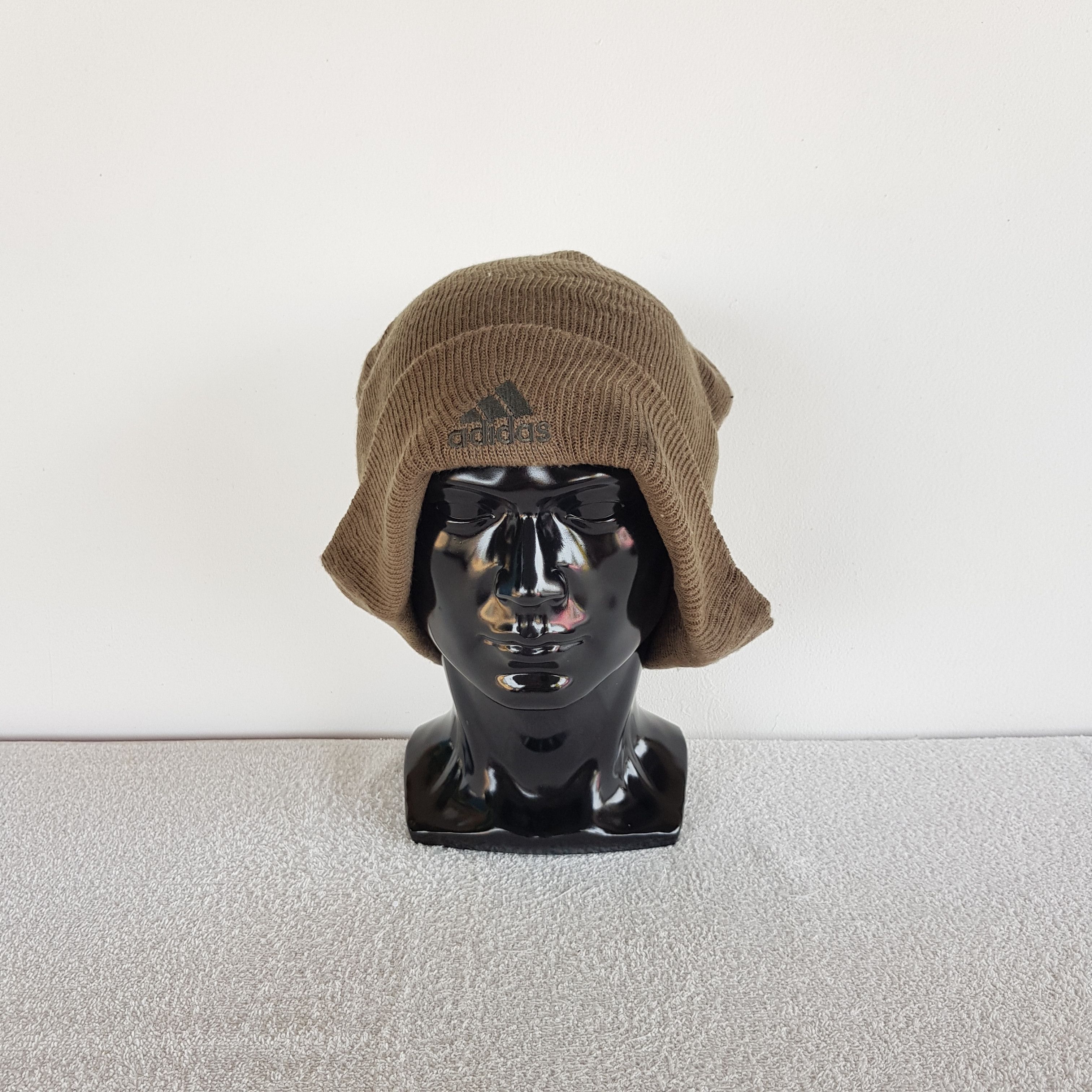 Adidas Vintage Adidas Beanie 90s Adidas Ribbed Knit Snow Caps Hats Size ONE SIZE - 2 Thumbnail