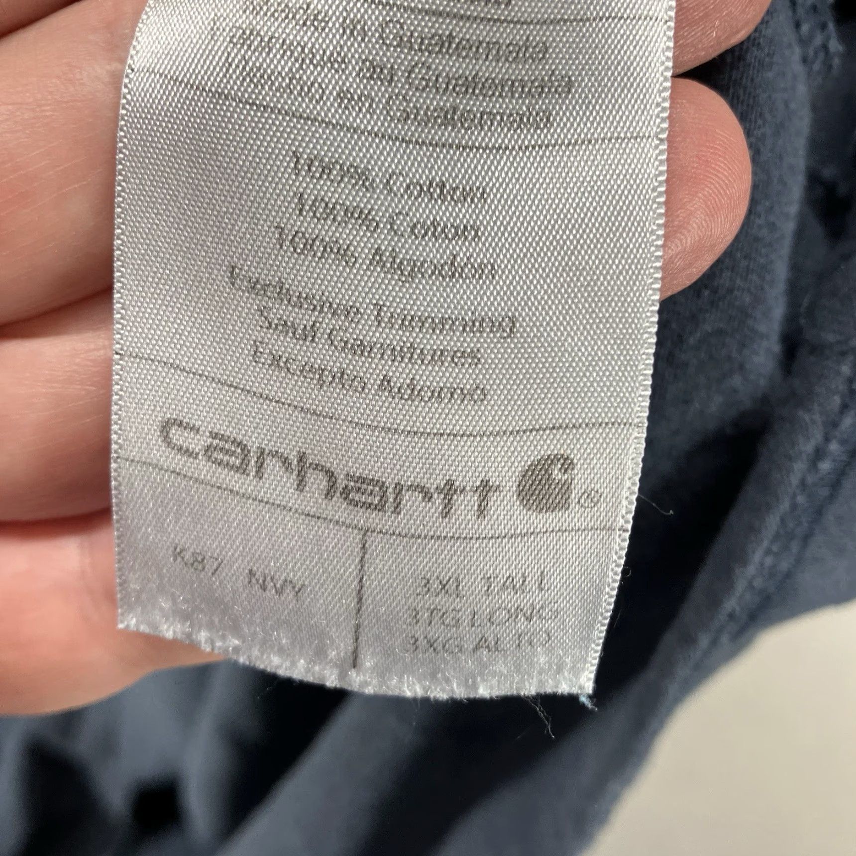 Carhartt Carhartt Mens 3XLT TALL Short Sleeve T-Shirt Navy Blue Cotton Crewneck Logo All Seasons Heavyweight Relaxed Fit Big & Tall Size US XXL / EU 58 / 5 - 7 Thumbnail