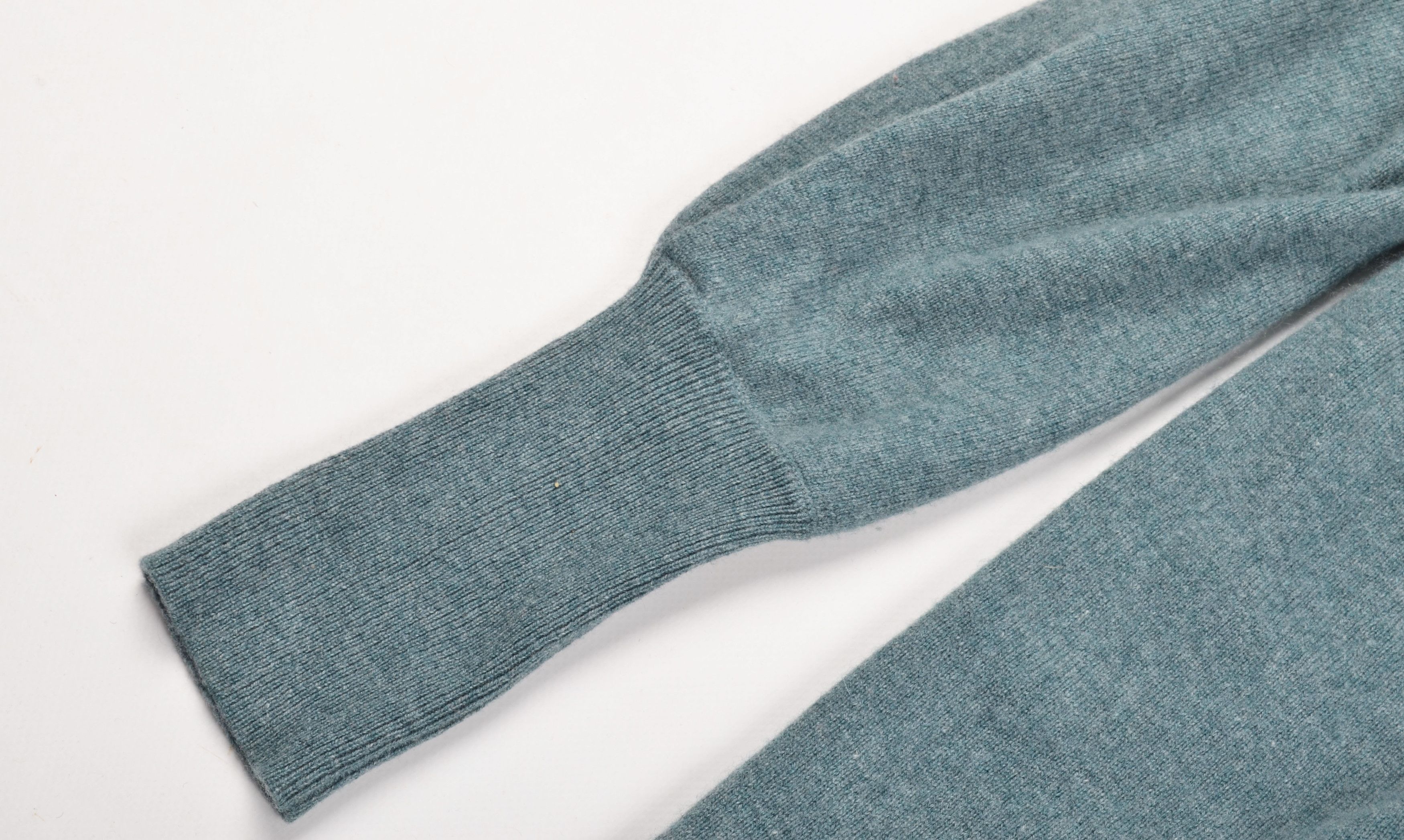 Vintage Cozy Cashmere Collection Teal Cashmere Merino Wool Cardigan Size M / US 6-8 / IT 42-44 - 7 Thumbnail
