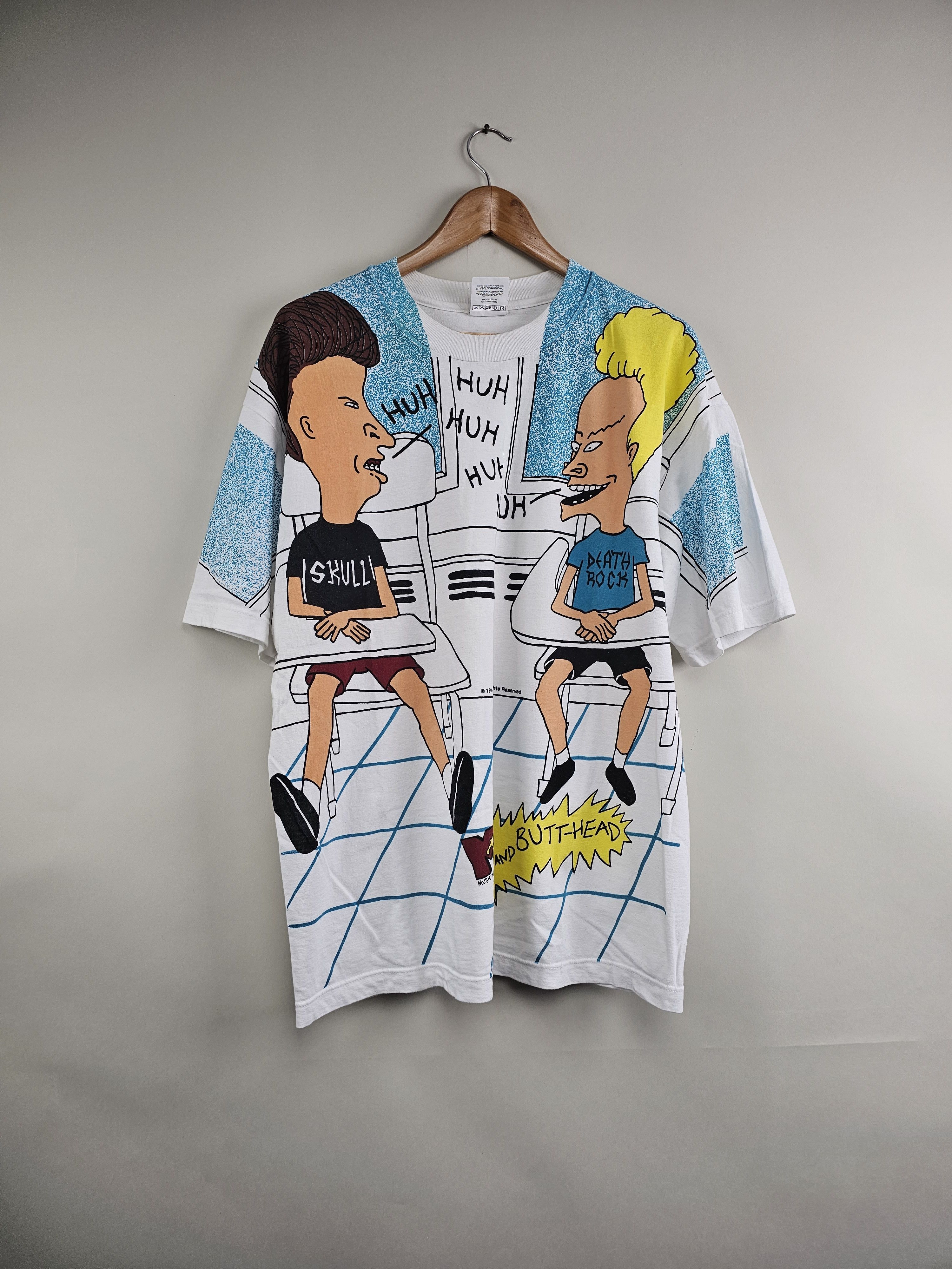 Mtv × Vintage 1995 Beavis and Butthead all over print XL 23" 29" 90s Size US XL / EU 56 / 4 - 5 Thumbnail
