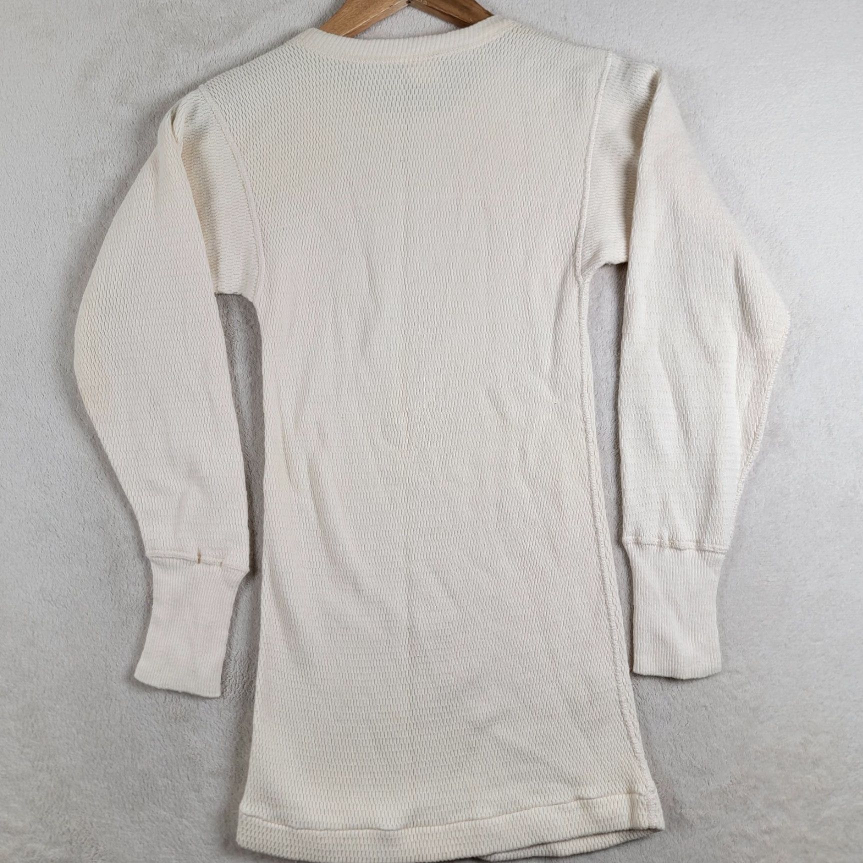 Vintage VINTAGE Penny’s Towncraft Thermal Workwear Knit Long Sleeve T-Shirt Mens S White 50s Ranch Workwear Knit Crew Neck Thick Woolly Size US S / EU 44-46 / 1 - 3 Thumbnail