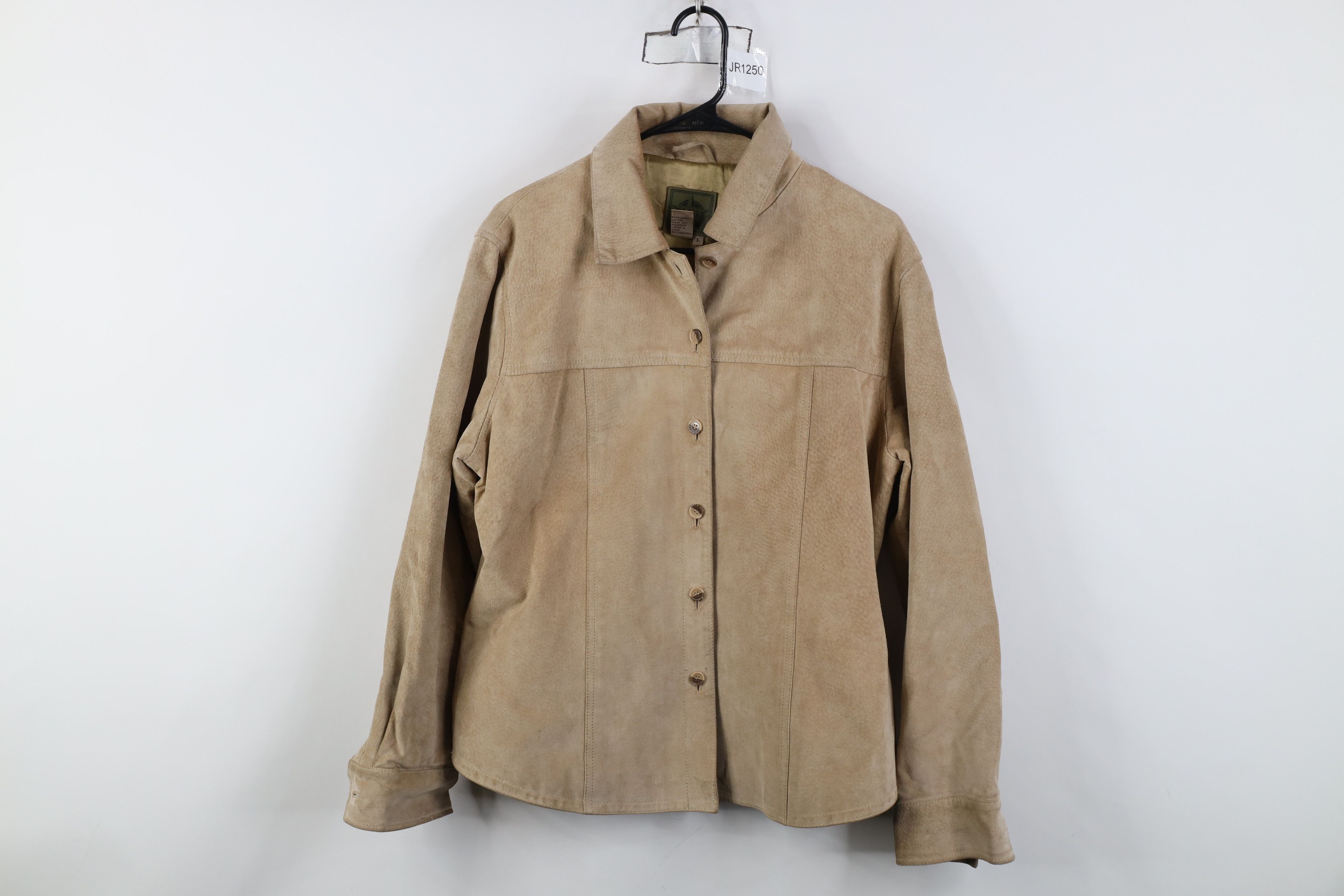 Vintage Vintage 90s Streetwear Suede Leather Button Shirt Jacket Size L / US 10 / IT 46 - 1 Thumbnail