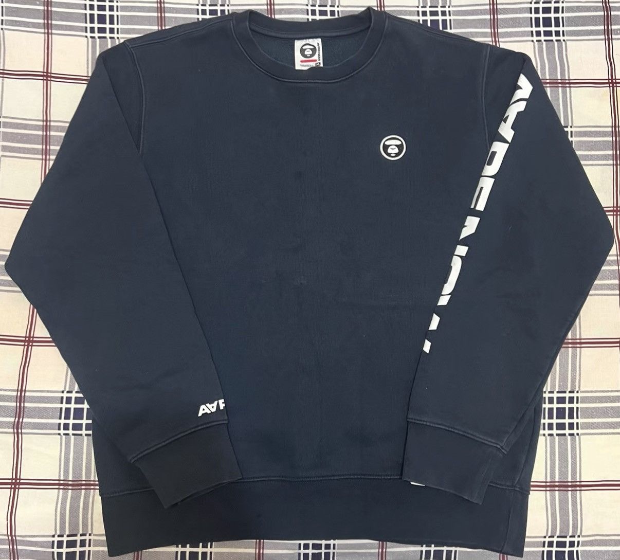 Bape AAPE OG Nigo era, ape head slogan print on sleeve hoodie Size US XL / EU 56 / 4 - 1 Thumbnail