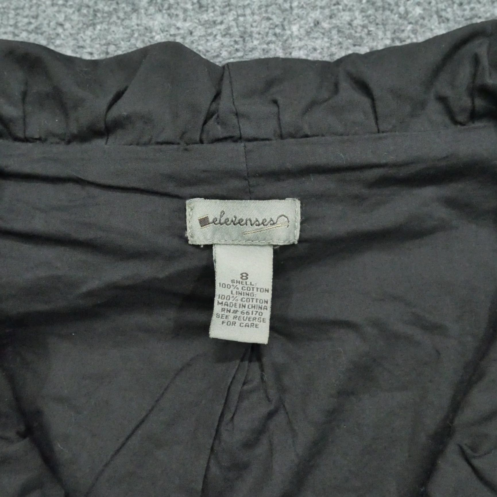 Anthropologie Anthropologie Jacket Womens 8 Black Cotton Casual Business Classic Basic Jacket Long Sleeve Button Short Size M / US 6-8 / IT 42-44 - 3 Thumbnail