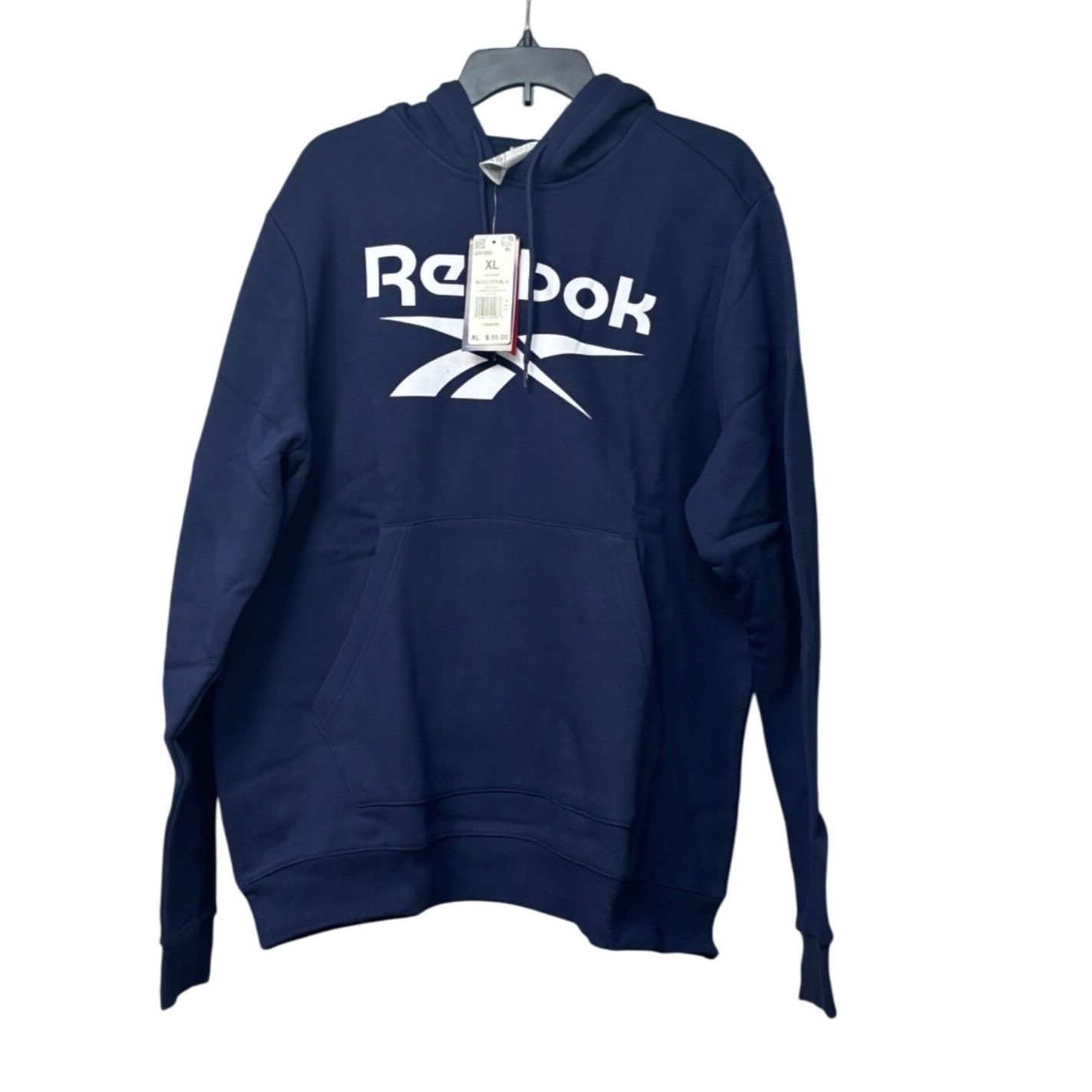 Other Reebok Men's Logo-Print Fleece Hoodie - Vector Navy, XL Size US XL / EU 56 / 4 - 3 Thumbnail