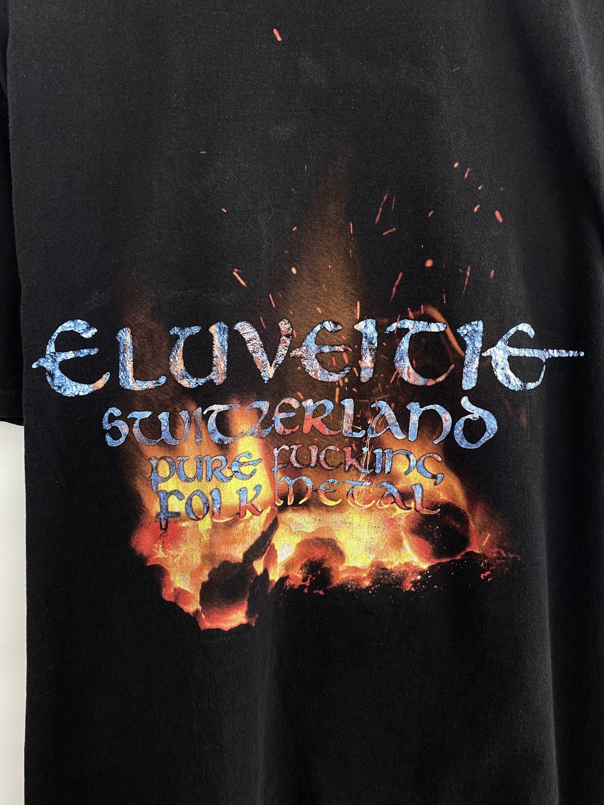 Band Tees 🇨🇭 Vintage Eluveitie Folk Metal Band T-shirt Switzerland Rare Size US L / EU 52-54 / 3 - 7 Thumbnail