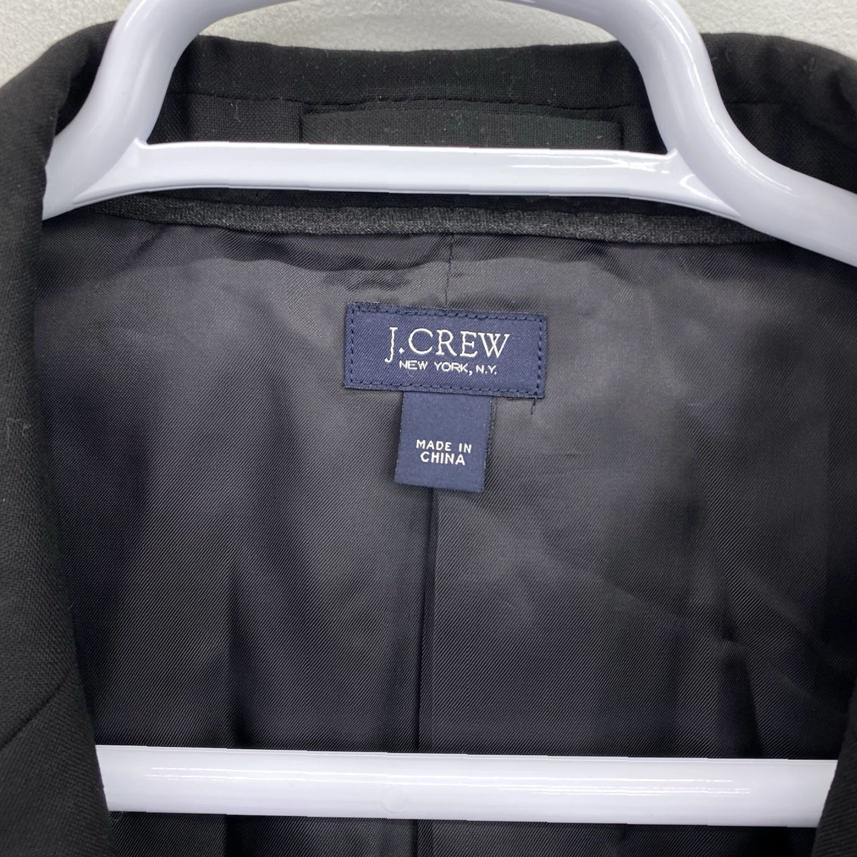 J.Crew J. Crew Blazer Men 46L Sport Coat Single-Breasted Two-Button Notch Lapel Wool Fleece Black Regular Jacket Shirt? Size 46R - 4 Thumbnail