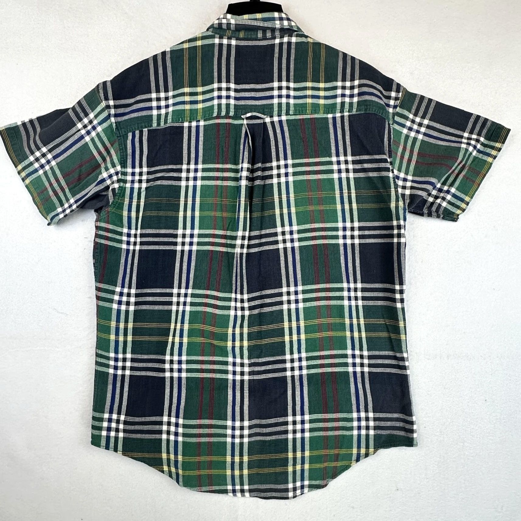 Chaps Chaps Shirt Mens L Plaid Short Sleeve Button-Down Crest Embroidered Cotton Casual Green Size US L / EU 52-54 / 3 - 7 Thumbnail