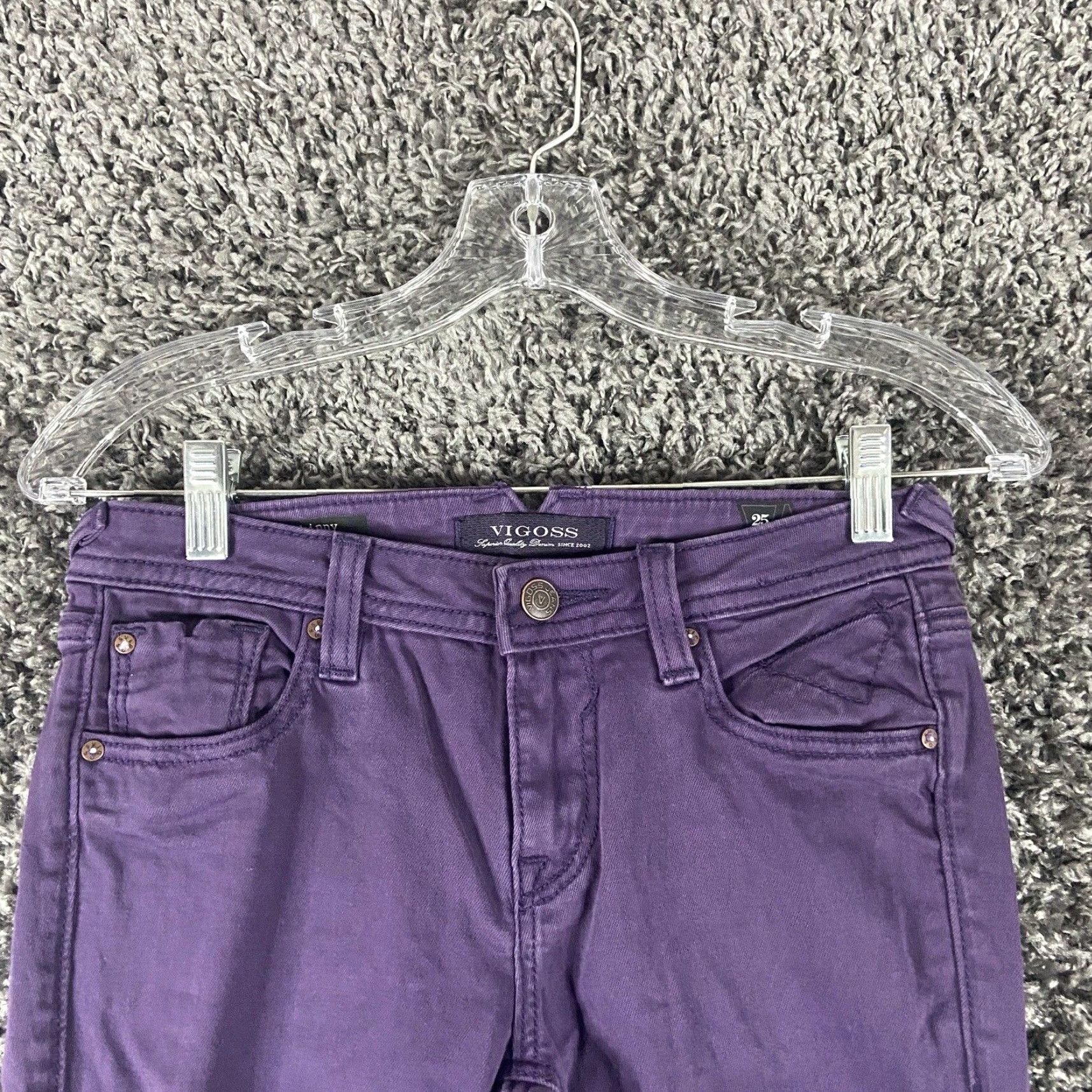 Vintage VINTAGE? No, not vintage. Vigoss Jeans Skinny Purple Jeans Women’s 0 Adult Size 0 Purple Skinny Women's Jeans Size 25" / US 0 / IT 36 - 4 Thumbnail
