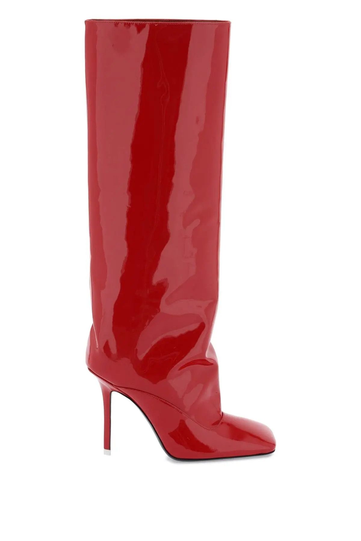 image of The Attico O1S22I1N1223 Sienna Tube Boots In Red, Women's (Size 8)