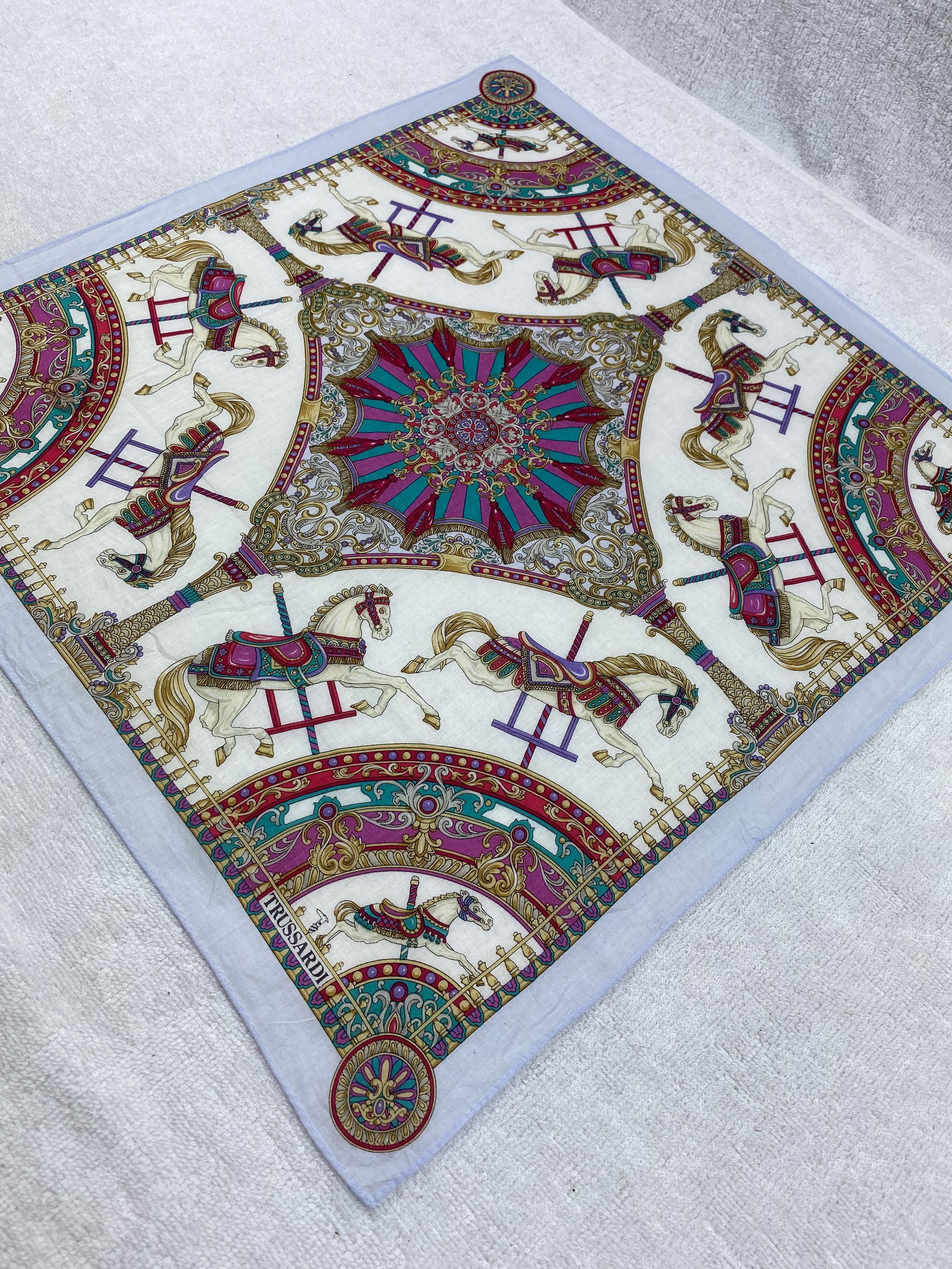 Trussardi × Vintage Trussardi Handkerchief / Bandana / Neckerchief Size ONE SIZE - 4 Thumbnail