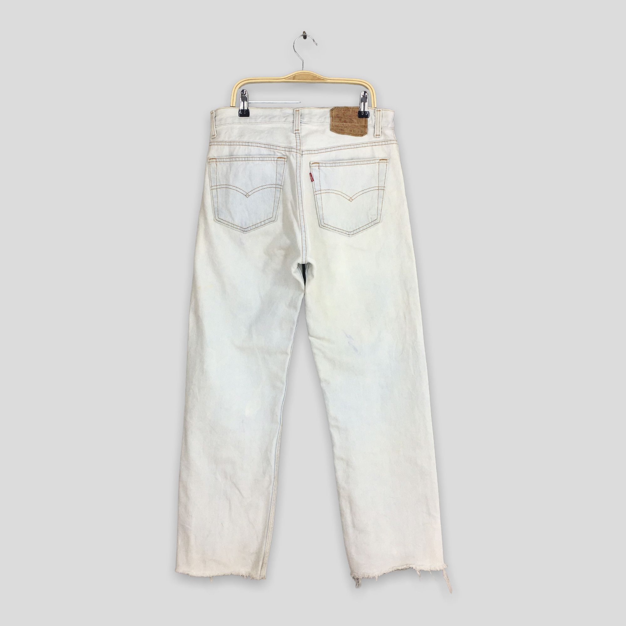 Levi's Size 29x27 Vintage 90s Levi's 501 Pale Blue Jeans S1932 Size US 29 - 9 Thumbnail
