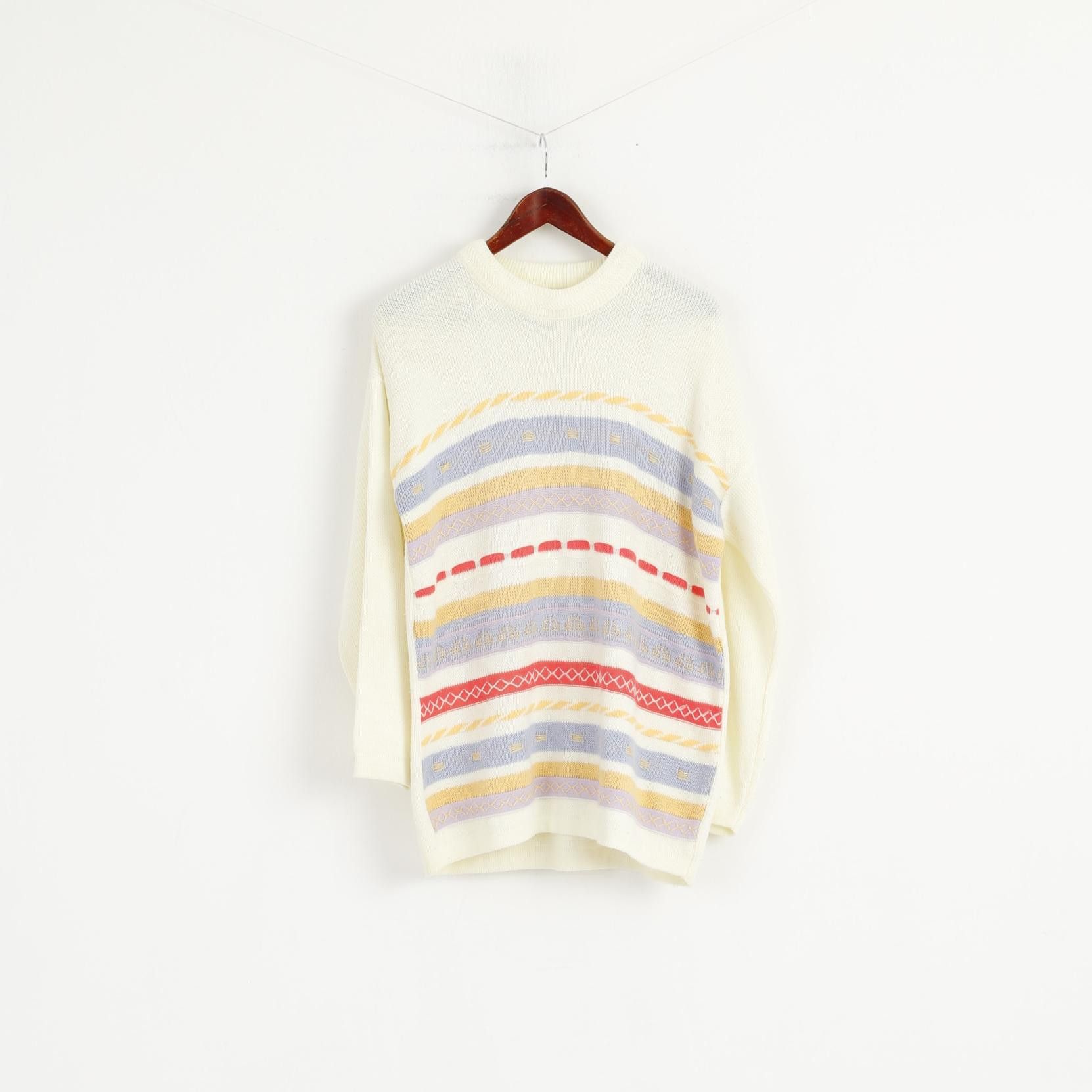 Other Guy Frager Women M Jumper Beige Acrylic 7110 Size M / US 6-8 / IT 42-44 - 2 Thumbnail