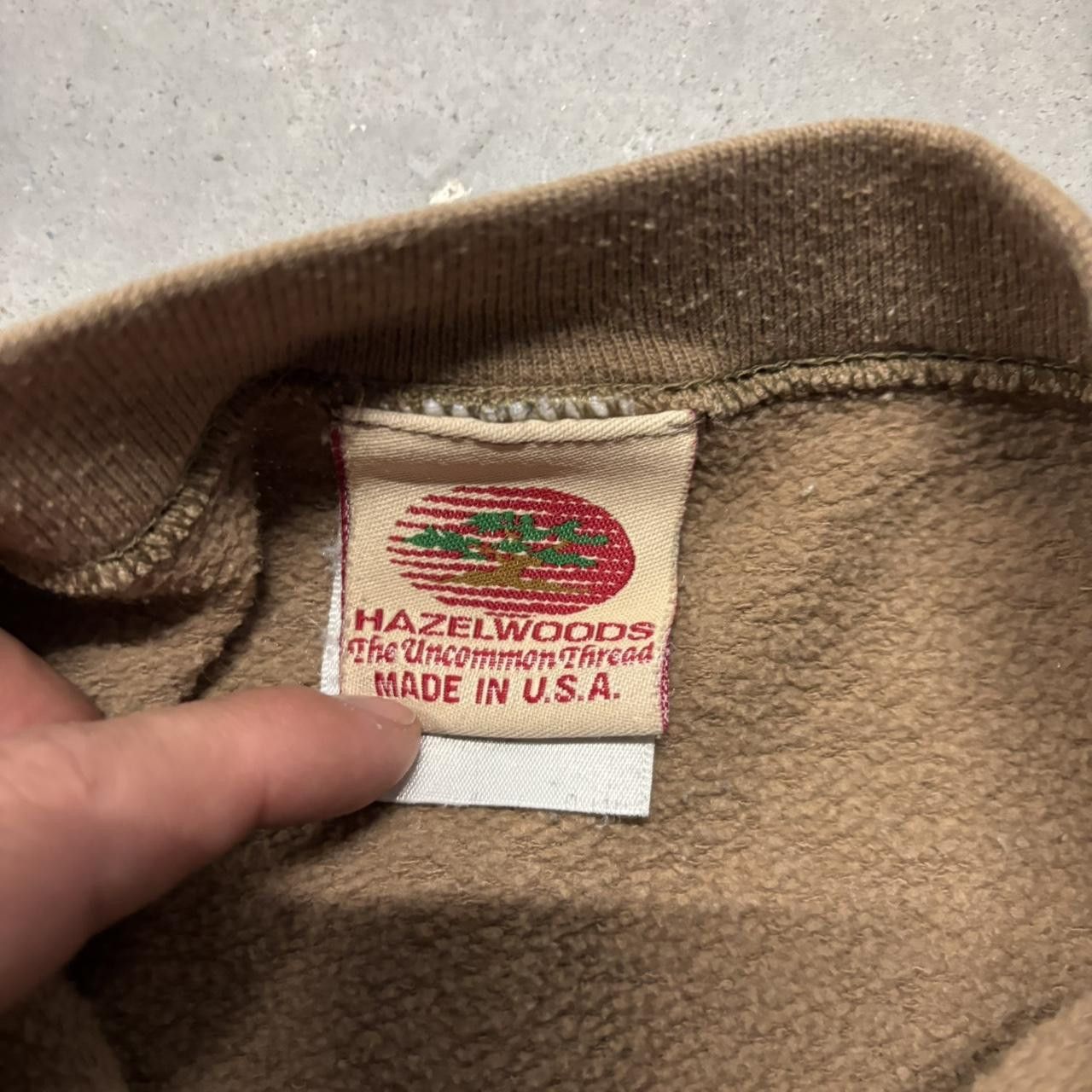 Japanese Brand × Vintage Crazy Vintage 90s Light Brown Made In USA Crewneck! Size US L / EU 52-54 / 3 - 6 Thumbnail