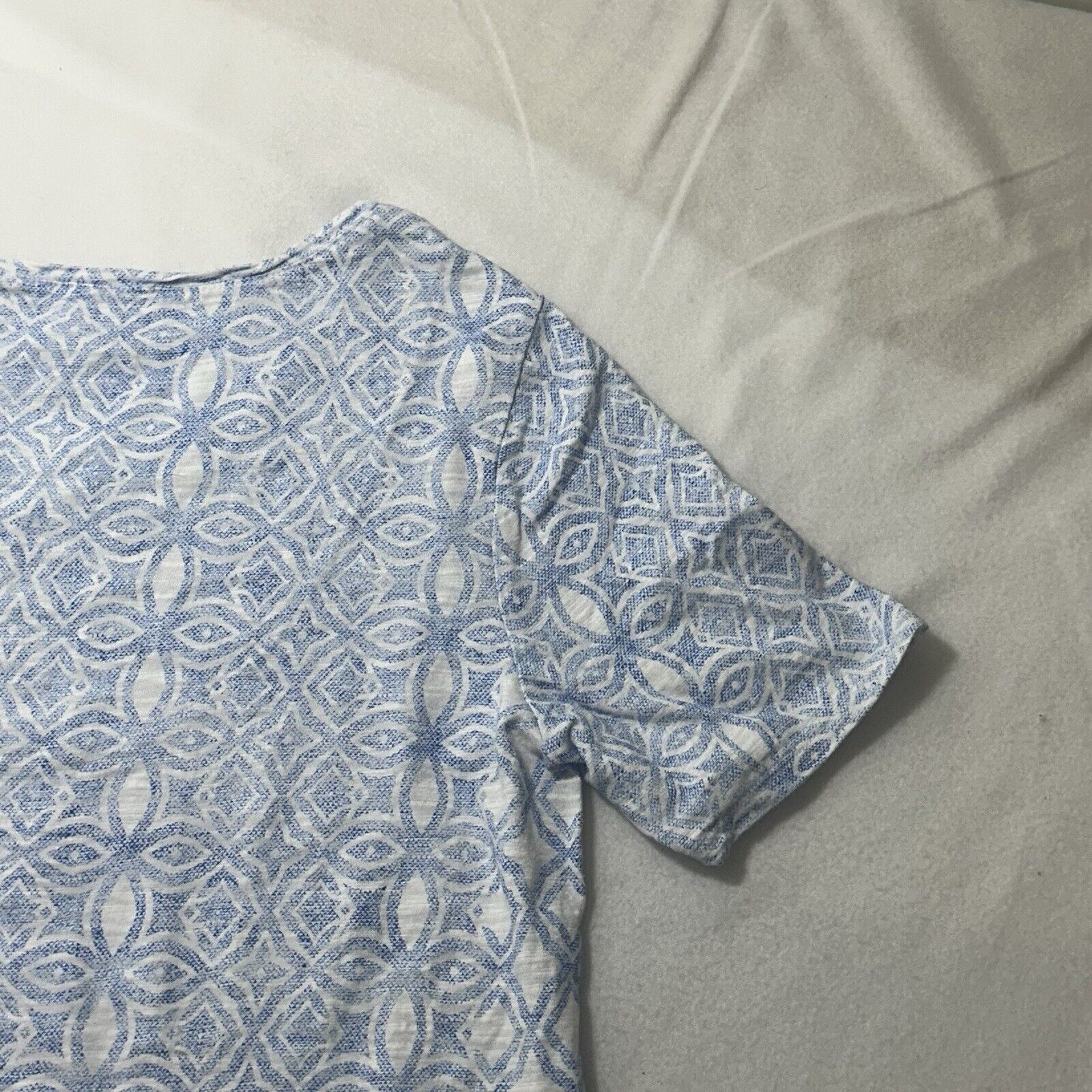Chicos Chico’s Medium Short Sleeve T Shirt V Neck Top Light Blue Size M / US 6-8 / IT 42-44 - 15 Thumbnail