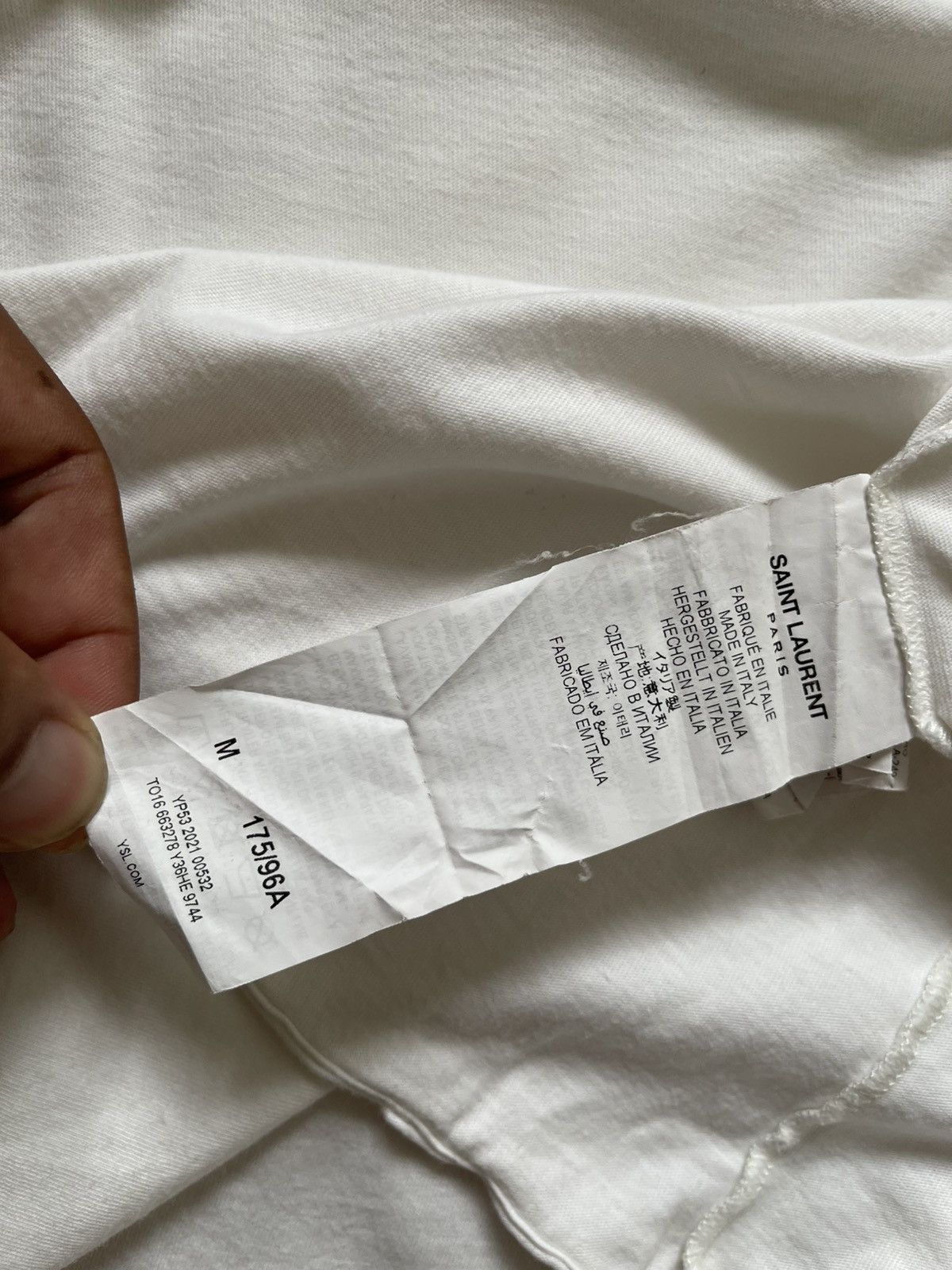 Saint Laurent Paris 2021 Saint Laurent Paris Reverse Tee Size US S / EU 44-46 / 1 - 12 Thumbnail