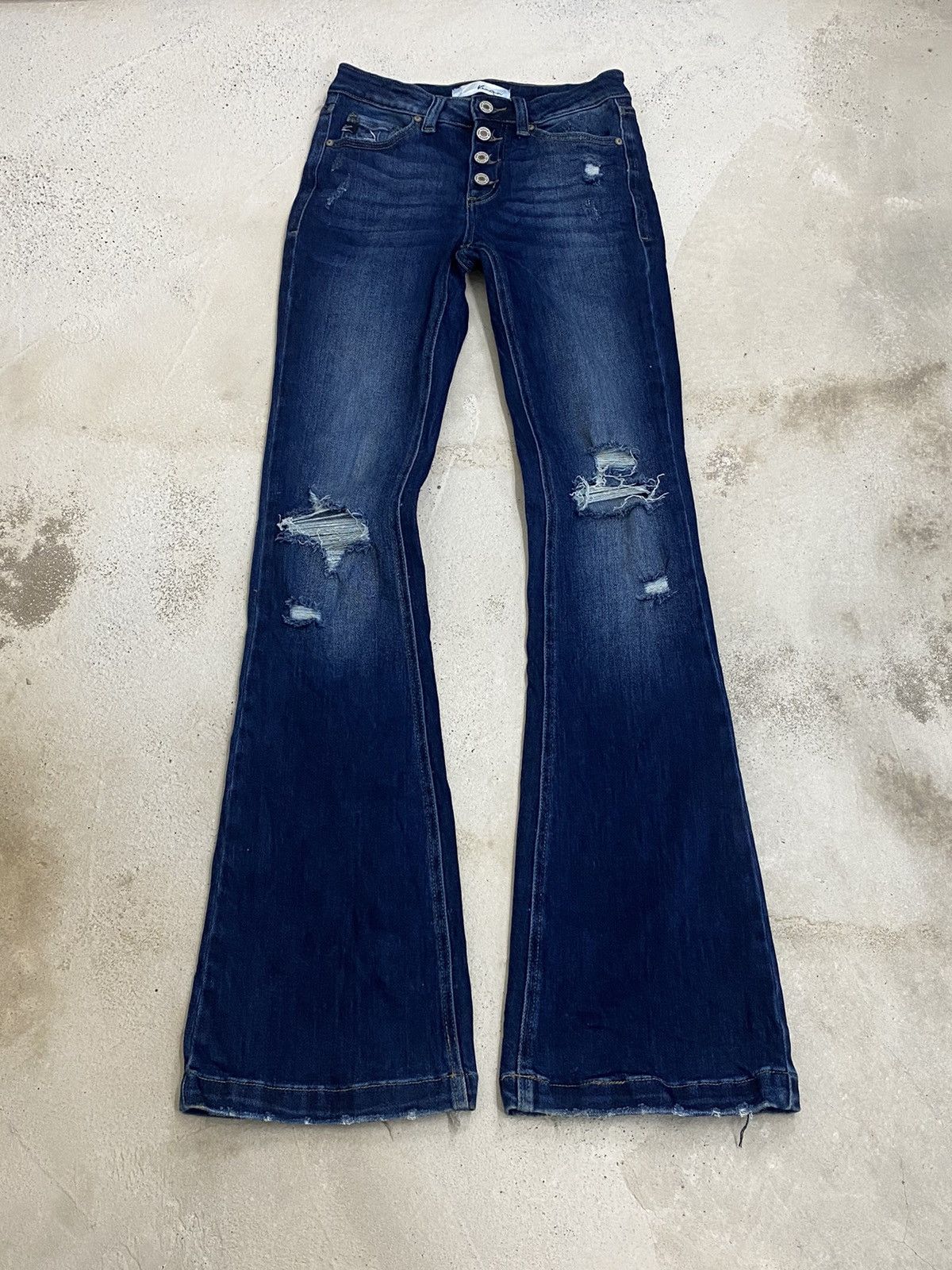 Hysteric Glamour × Japanese Brand × Tornado Mart Vintage Bell Botton Kancan Distressed Washed Stretch Jean Size US 28 / EU 44 - 1 Thumbnail