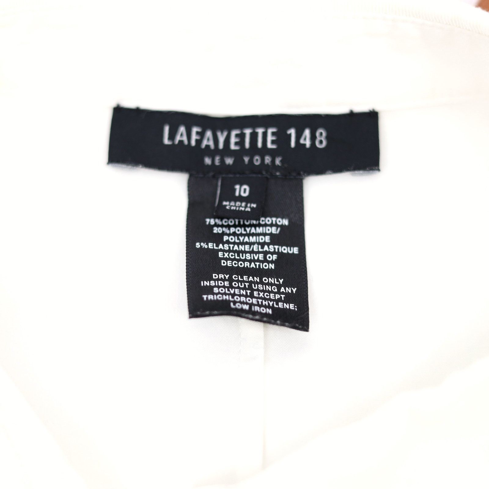 Lafayette 148 Lafayette 149 New York Women White Cotton Shirt Size 10 Size L / US 10 / IT 46 - 4 Thumbnail