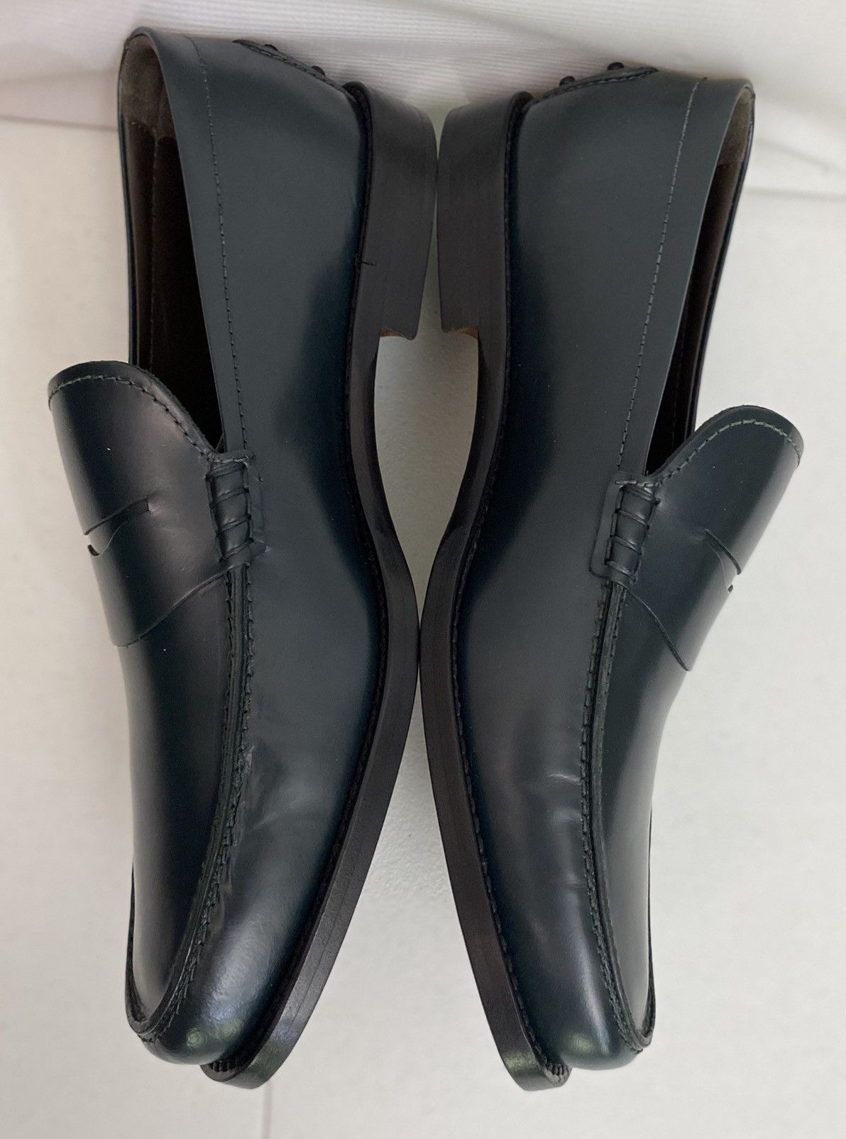 Tod's Tod’s 🇮🇹 Dark Green Polished Penny Loafer Rare Colorway New Size US 9.5 / EU 42-43 - 8 Thumbnail