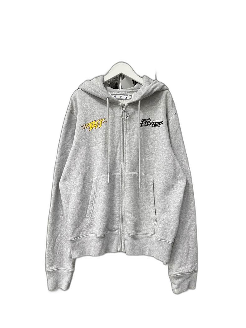 Off-White Off-White Zip Hoodie with Logo Design Size US M / EU 48-50 / 2 - 1 Thumbnail