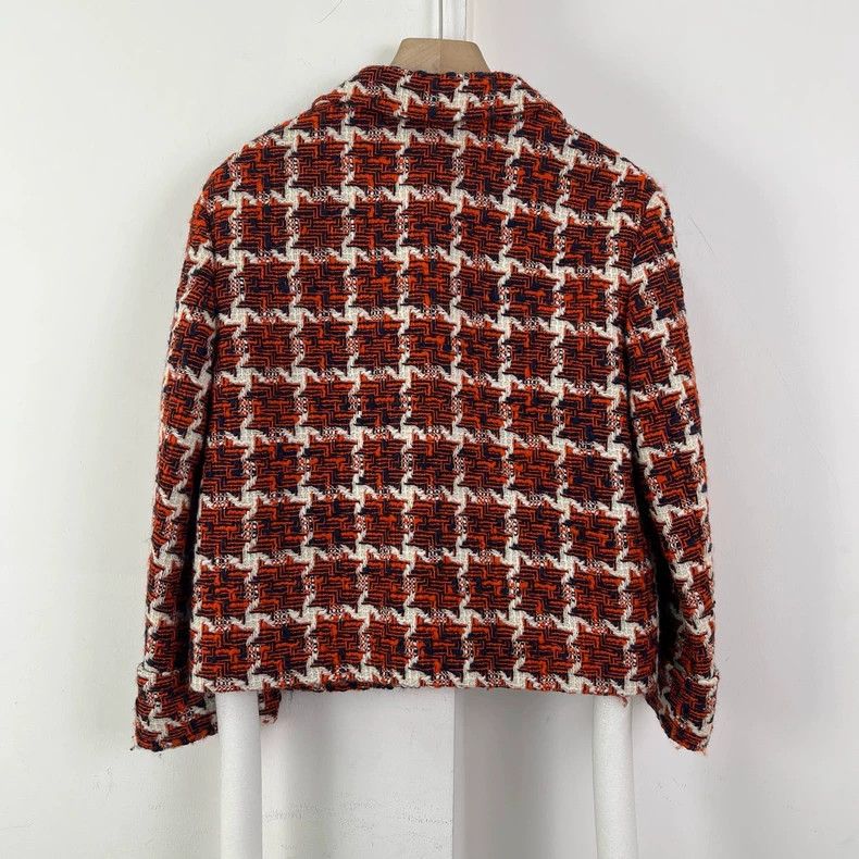 Gucci Gucci Red Houndstooth Weave Jacket Size US M / EU 48-50 / 2 - 1 Thumbnail