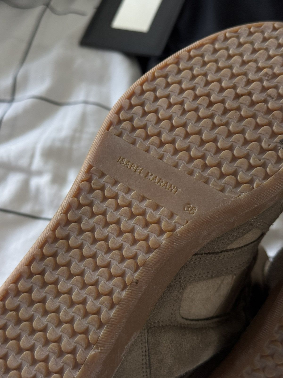 Isabel Marant Isabel Marant Bekett sneakers shoes Washed Biege Suede Wedge Size US 6 / IT 36 - 15 Thumbnail