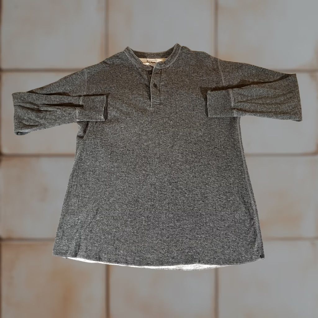 Vintage LL Bean Shirt Mens XL Gray Long Sleeve Thermal Henley Wool Blend Base Layer Size US XL / EU 56 / 4 - 1 Thumbnail