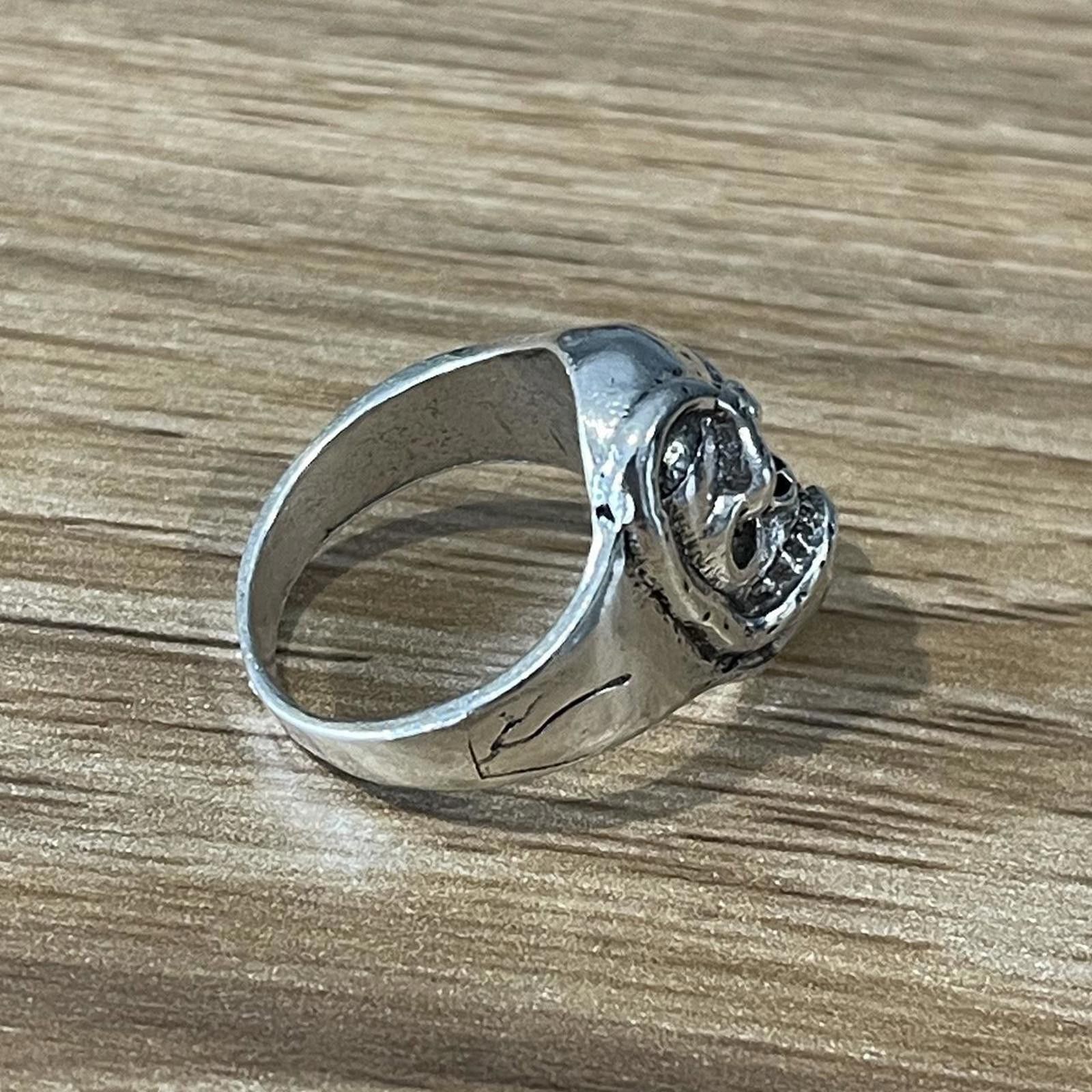 Rip Curl Skull Snake Silver Alloy Ring! Size ONE SIZE - 4 Thumbnail