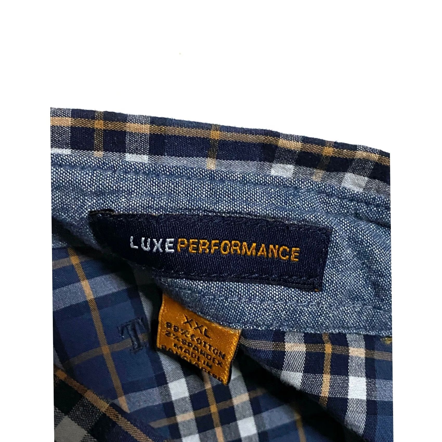 Vintage VINTAGE Tailor Luxe Performance Mens 2XL Blue Plaid Button-Down Shirt Flip Cuffs Shirt Mens Blue Plaid Button-Down Size US XXL / EU 58 / 5 - 7 Thumbnail