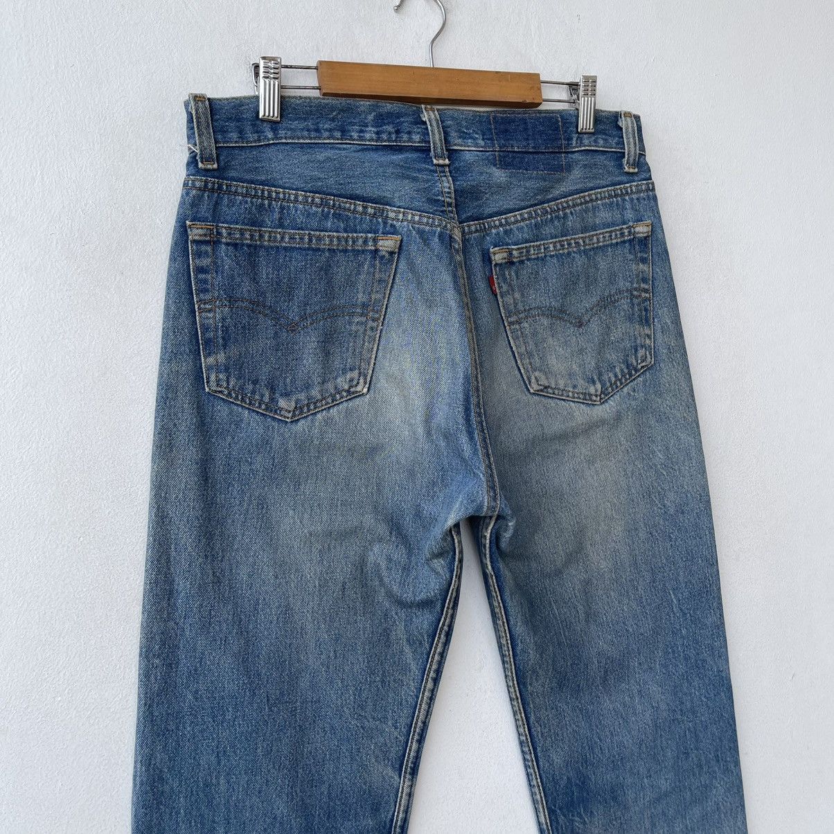 Levi's Vintage 80s Levi's 501 Heavy Vintage Wash Denim Jeans Size US 34 / EU 50 - 11 Thumbnail