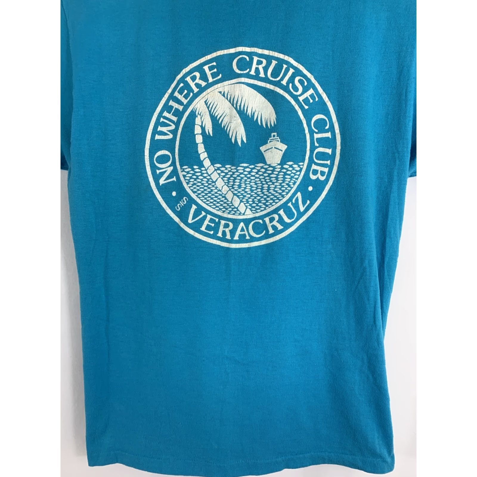 Vintage VINTAGE Sneakers T-Shirt XL Teal Cotton Made in USA No Where Cruise Club Veracruz Beach Mens Shirt Size US XL / EU 56 / 4 - 3 Thumbnail
