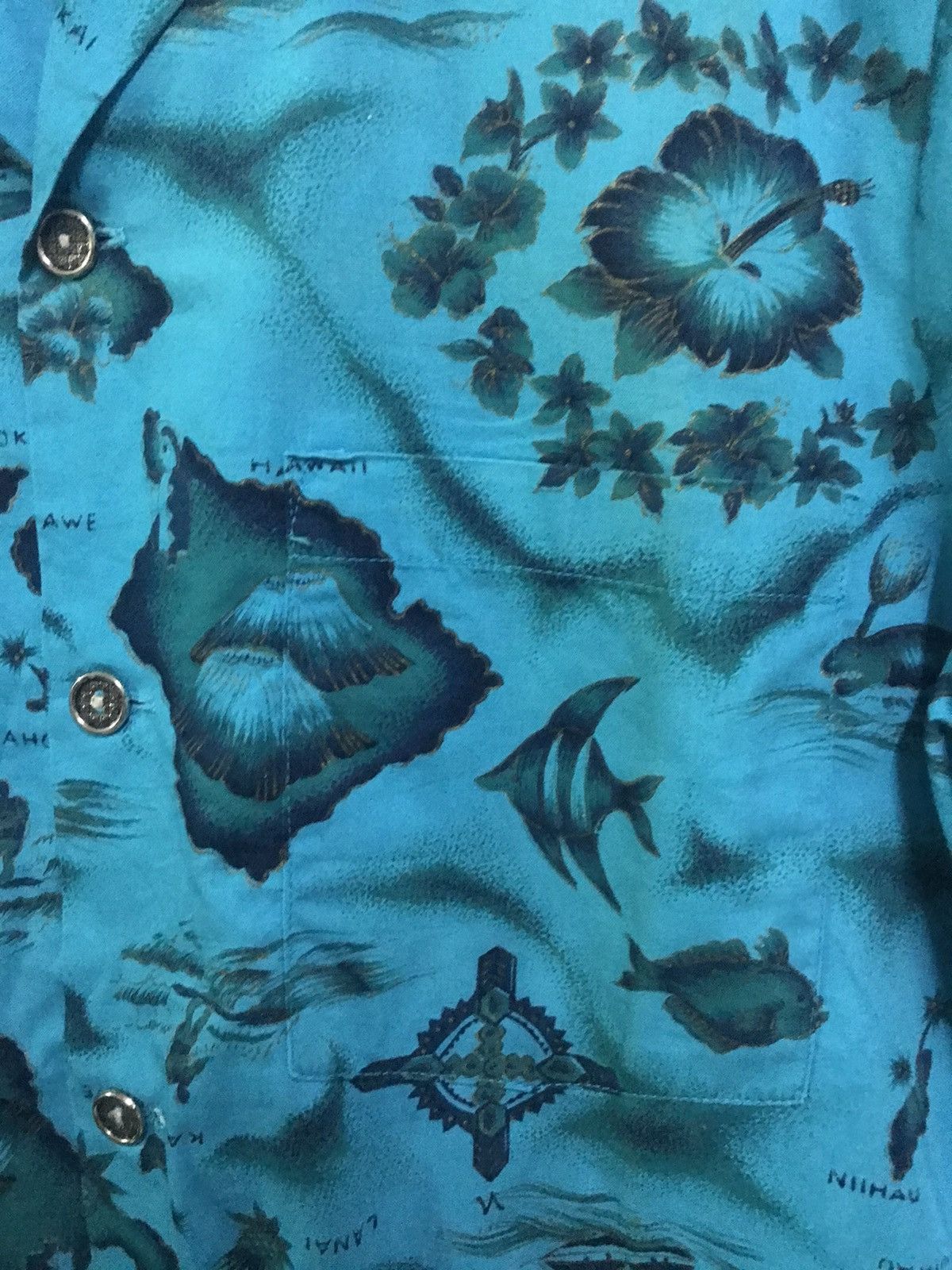 Vintage UI MAIKAI - Vintage 50s 60s Hawaiian Traditional Shirt Size US M / EU 48-50 / 2 - 5 Thumbnail