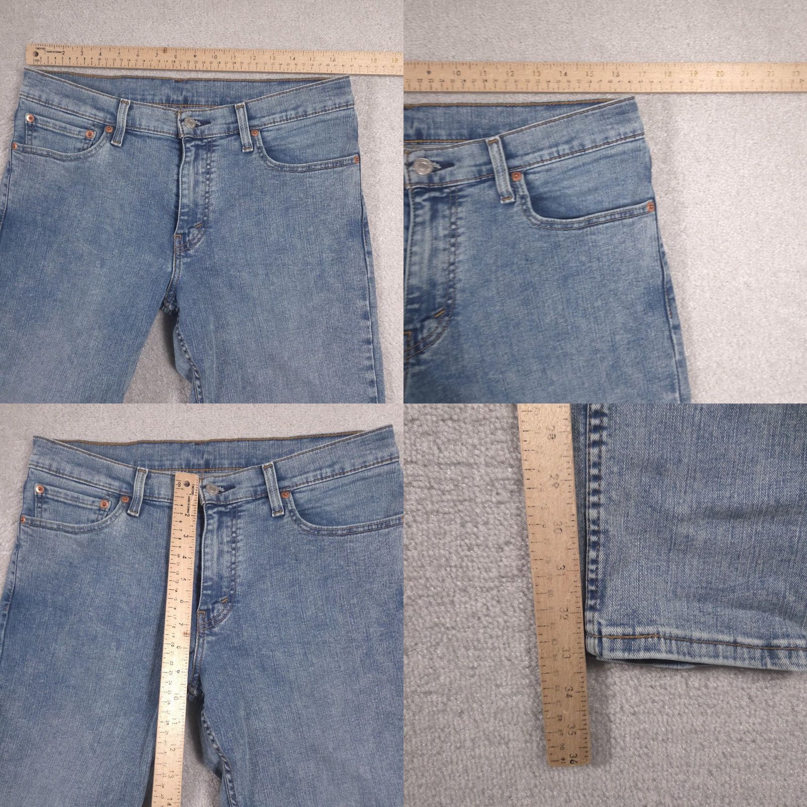 Levi's Levi's 511 Jeans Mens 32x34 Light Wash Blue Slim Fit Tapered Denim Pants Jeans Size US 32 / EU 48 - 8 Thumbnail