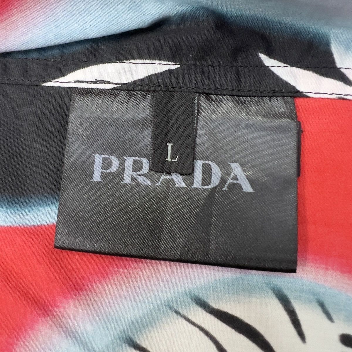 Prada Prada SS18 Dahlia Flames Poplin Shirt Size US L / EU 52-54 / 3 - 8 Thumbnail
