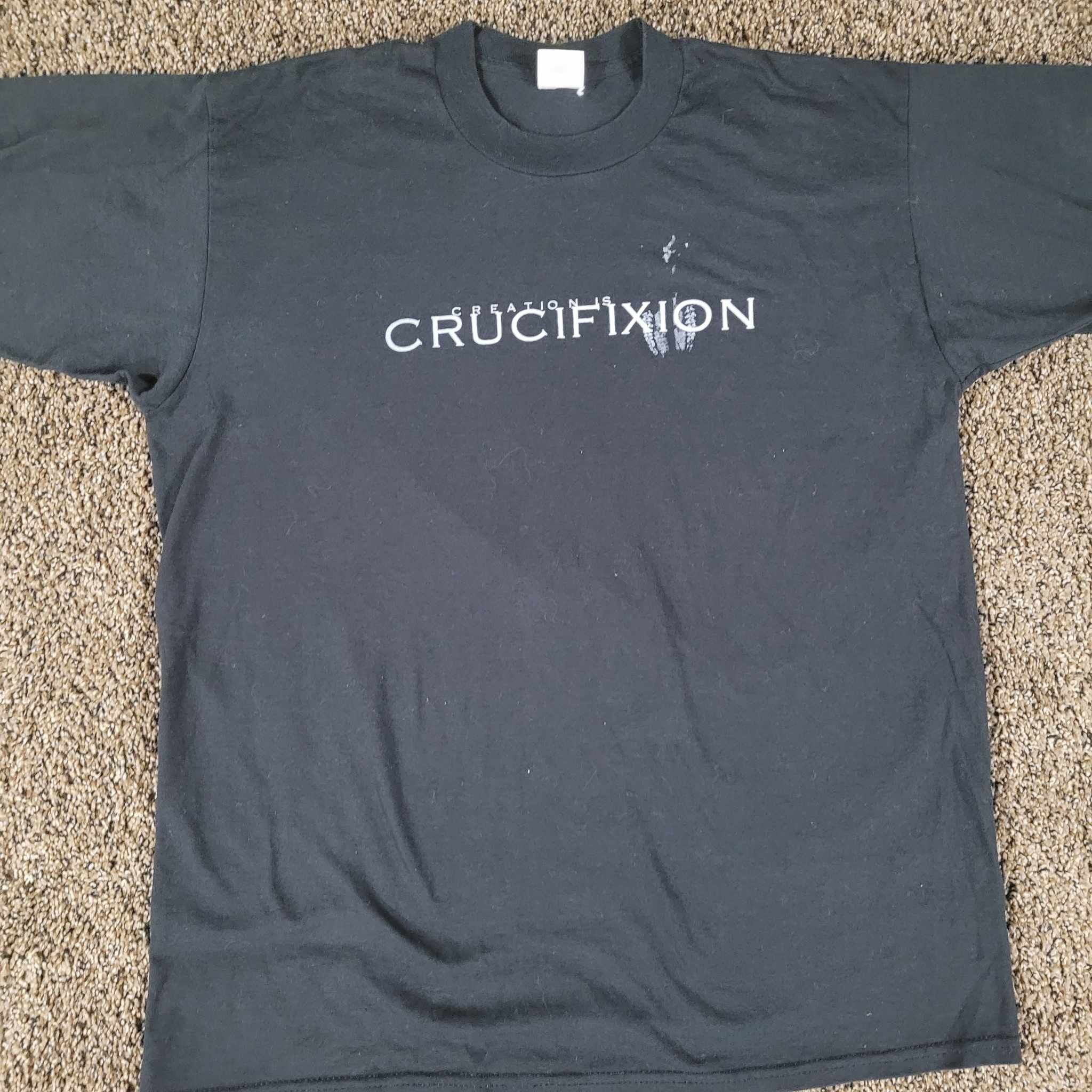 image of Band Tees x Vintage Creation Is Crucifixion Vintage Logo Shirt in Black, Men's (Size XL)