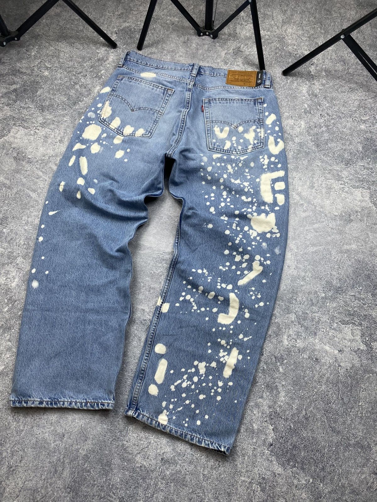 Levi's Levis Custom Faded Distressed Crazy Jeans Size US 32 / EU 48 - 3 Thumbnail