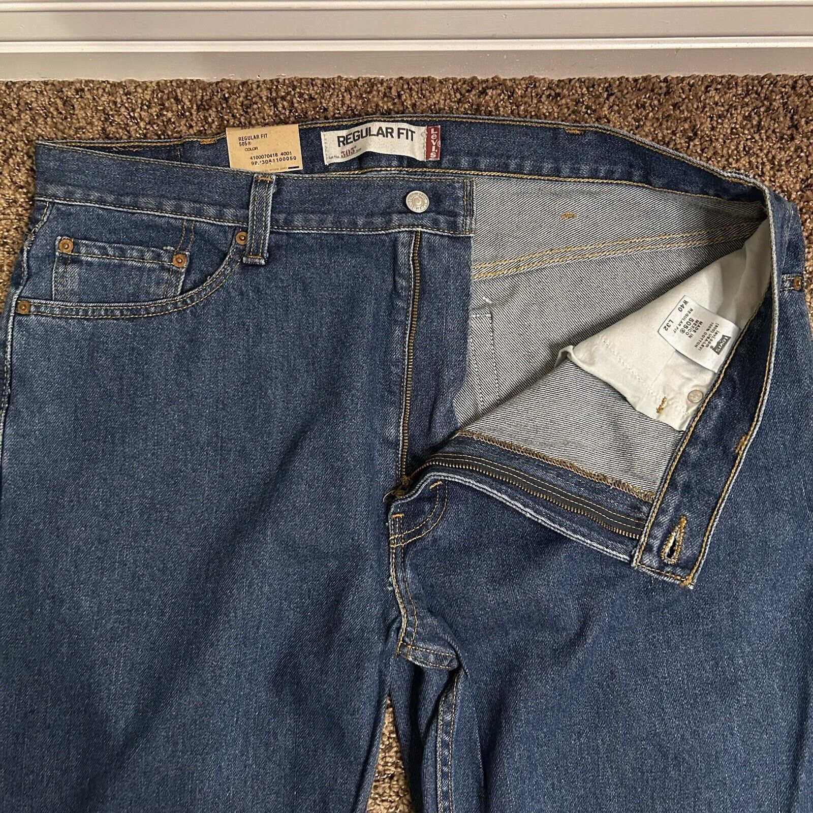 Levi's 2008 Y2K Levi's 505 Regular Fit Straight Leg Men's Jeans Size US 40 / EU 56 - 3 Thumbnail
