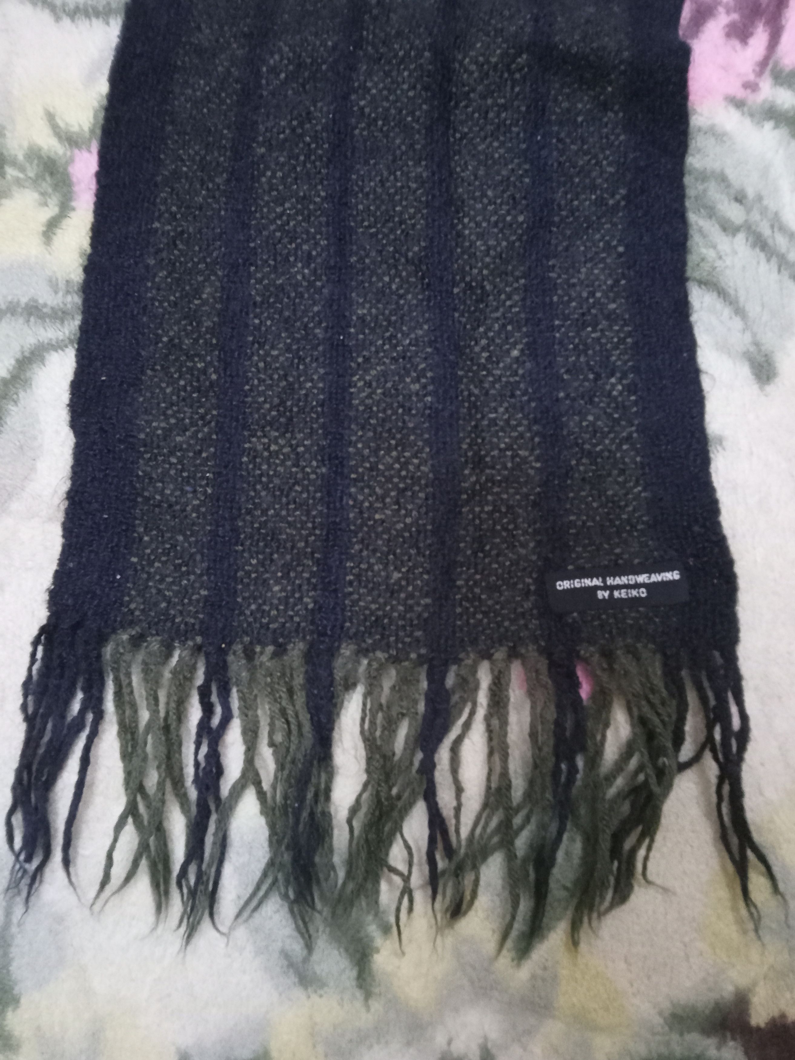 Designer Original Handweaving By Keiko Wool Muffler Size ONE SIZE - 3 Thumbnail