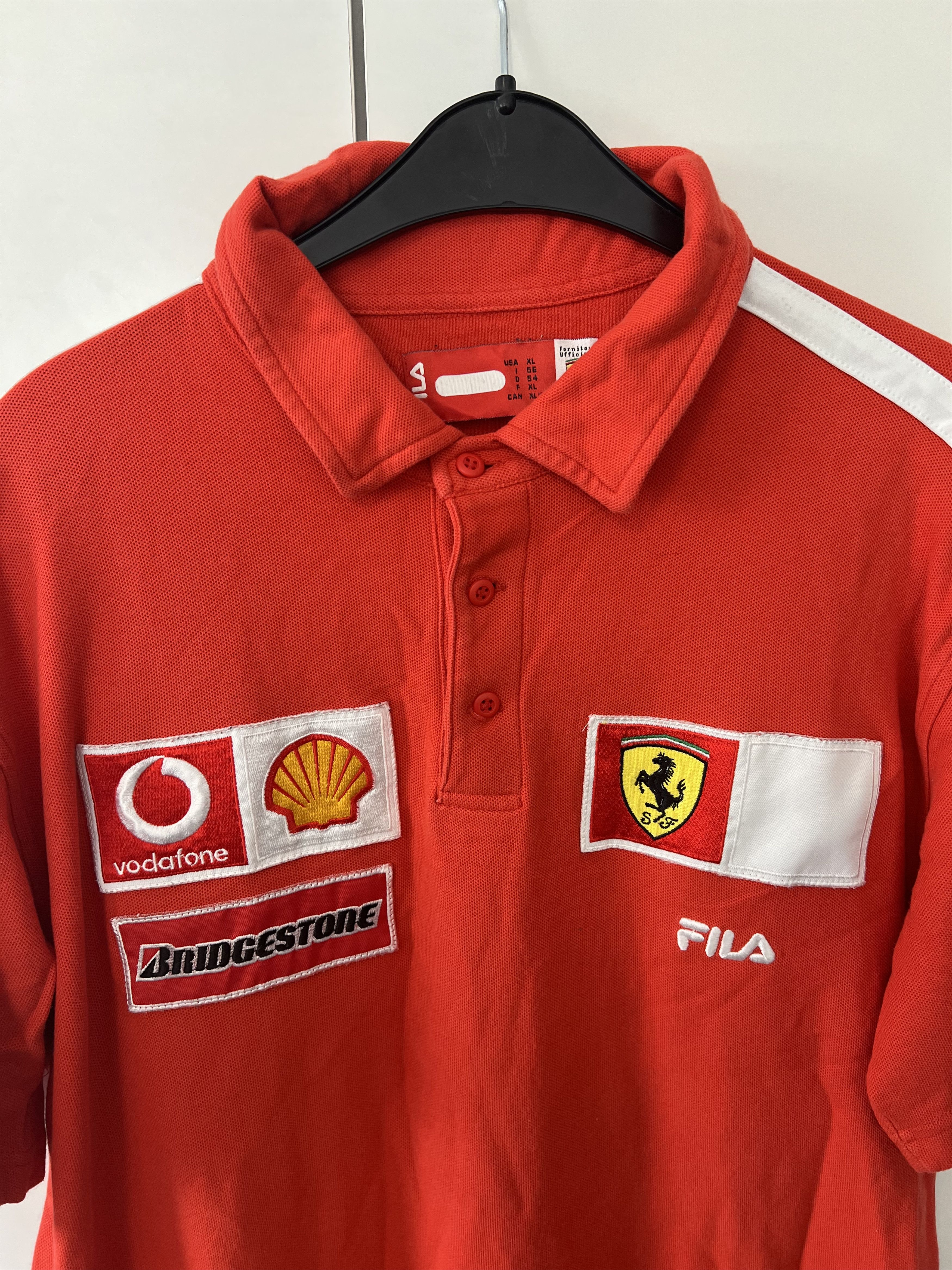 Ferrari Vintage Fila Scuderia Ferrari F1 Racing Team Poloshirt Size US XL / EU 56 / 4 - 6 Thumbnail