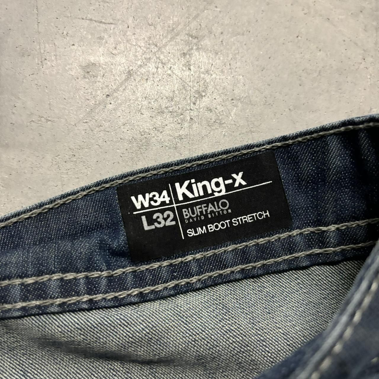 Japanese Brand × Vintage Crazy Vintage Y2K/2000s Grunge Dark Wash Bootcut Denim Jeans! Size US 34 / EU 50 - 8 Thumbnail
