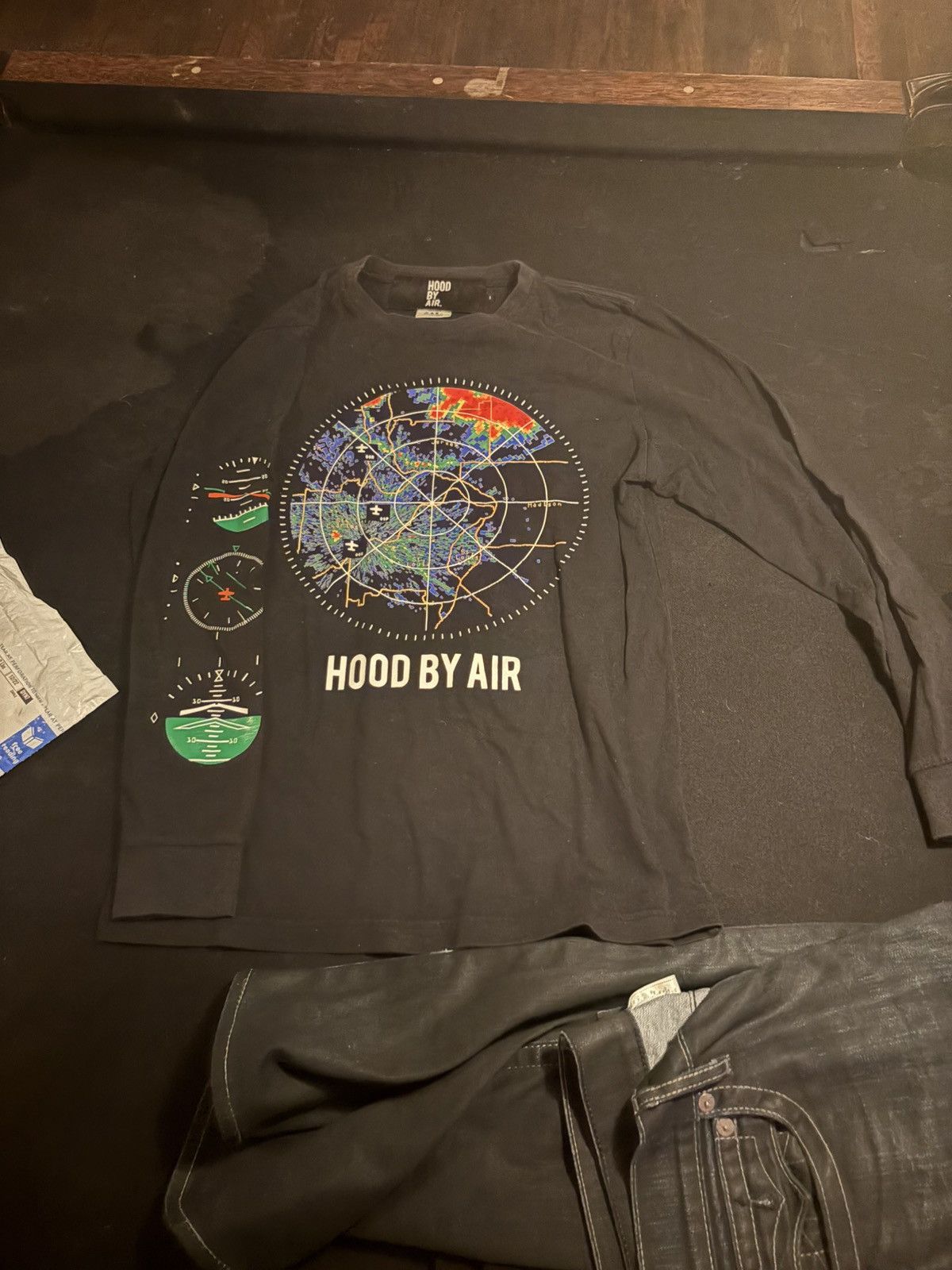 Hood By Air HBA HOOD BY AIR RADAR AIRPLANE LONG SLEEVE TEE Y2K Size US M / EU 48-50 / 2 - 2 Thumbnail