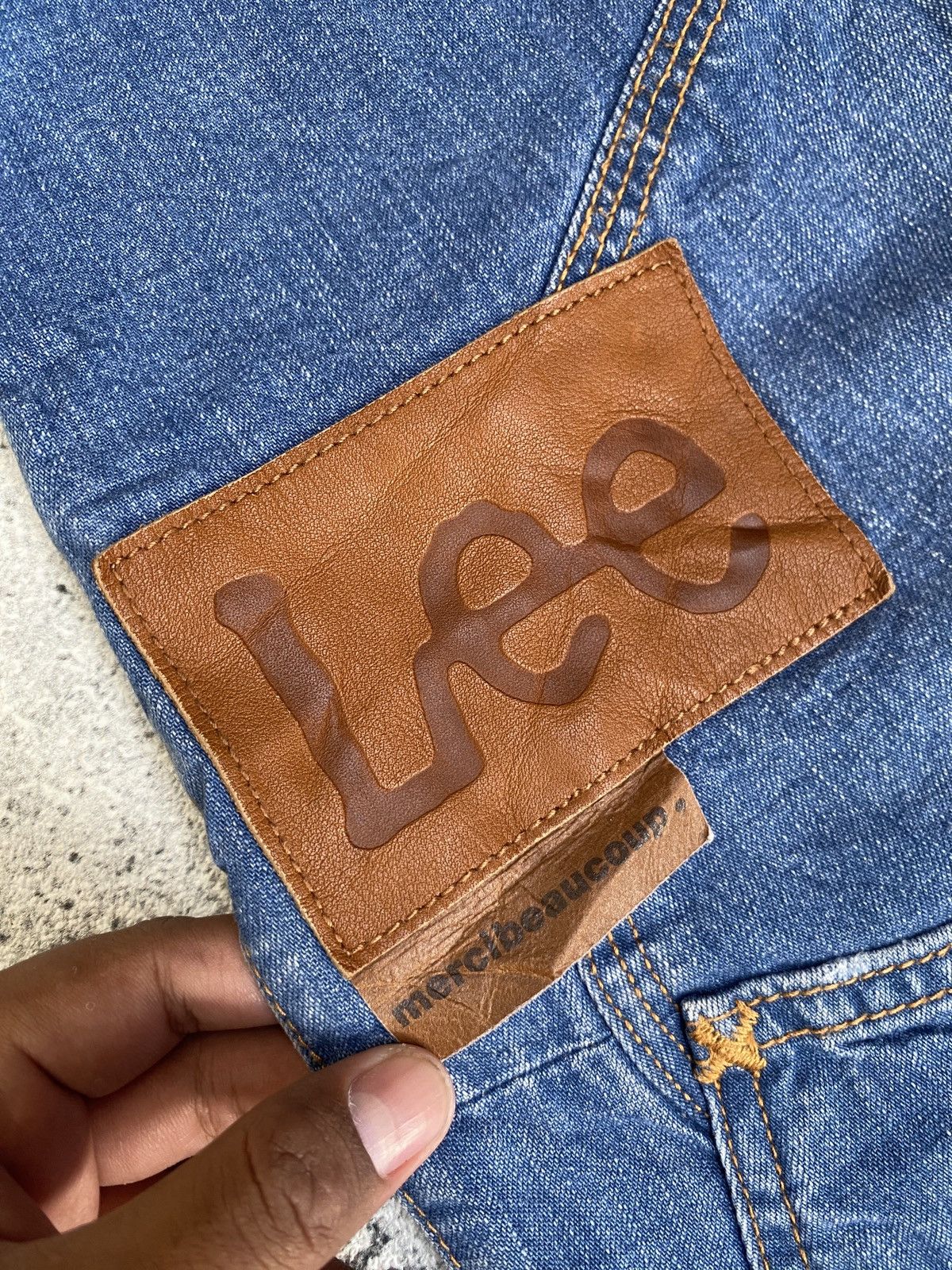 Issey Miyake × Lee MERCIBEAUCOP X LEE 3D CUT SARROUEL DENIM PANTS Size US 32 / EU 48 - 4 Thumbnail