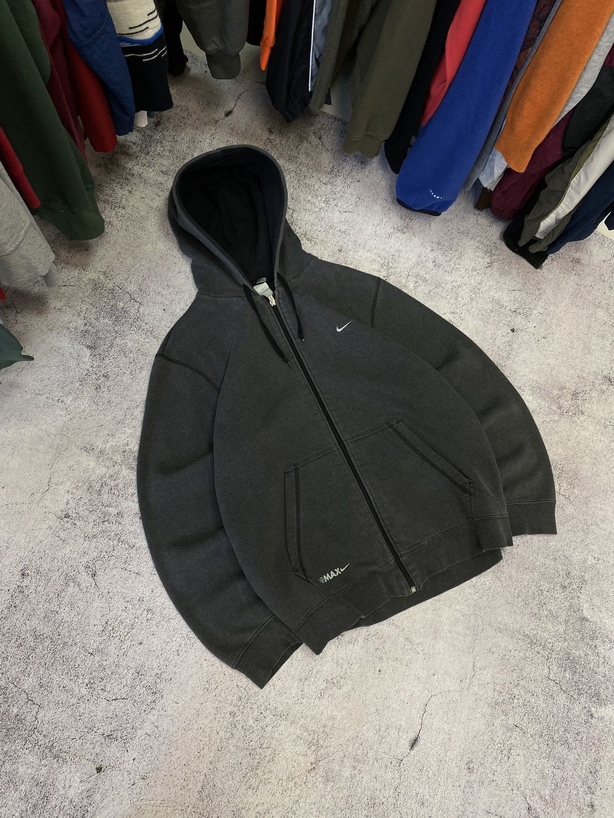 Nike NIKE VINTAGE ZIP UP HOODIE MINI SWOOSH Y2K STYLE Size US L / EU 52-54 / 3 - 3 Thumbnail