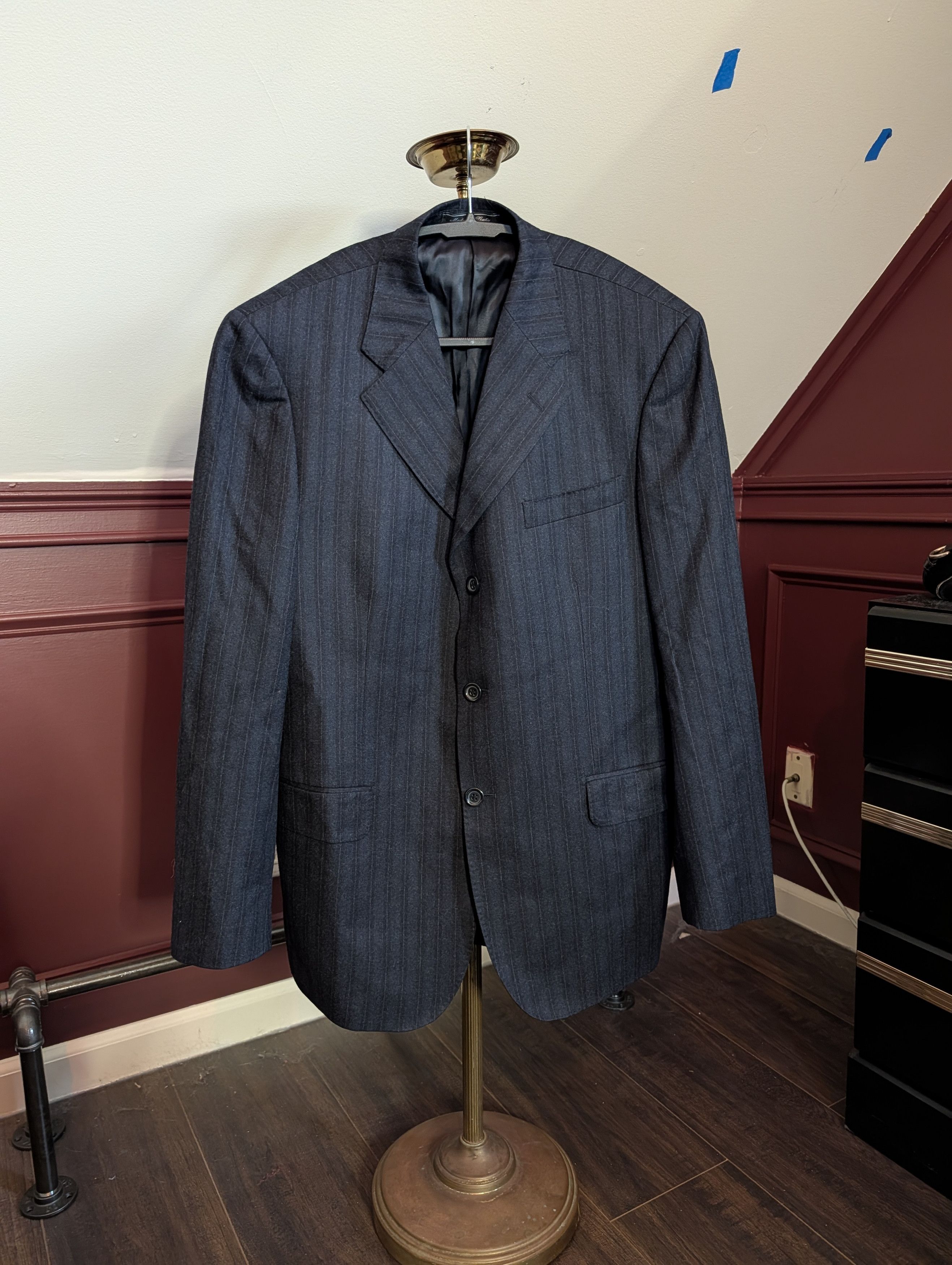 Vitale Barberis Canonico VALENTINE Flannel Barberis super 120s wool jacket Italy Size 40R - 1 Thumbnail