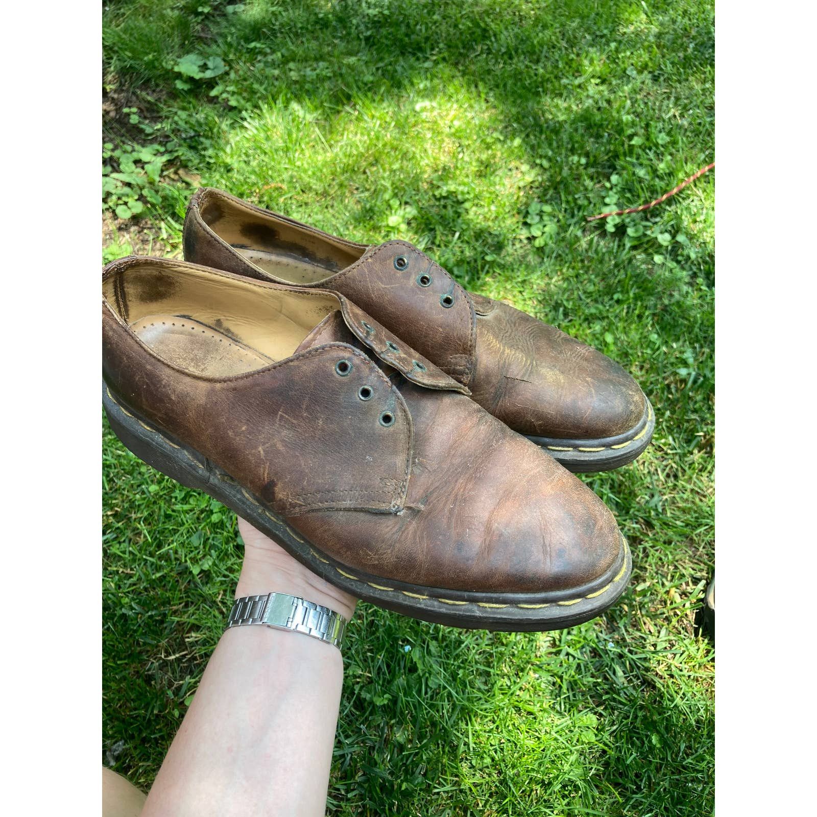 Dr. Martens Vintage 10 Doc Marten 1461 Brown Loafers Made in England ...